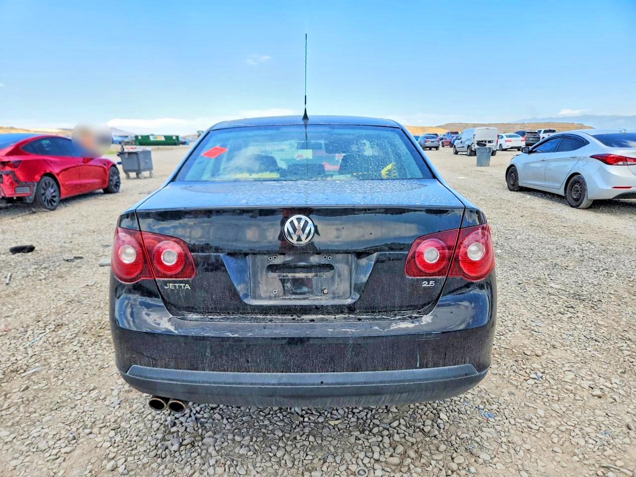 2008 Volkswagen Jetta S Black vin: 3VWJZ71K98M072470