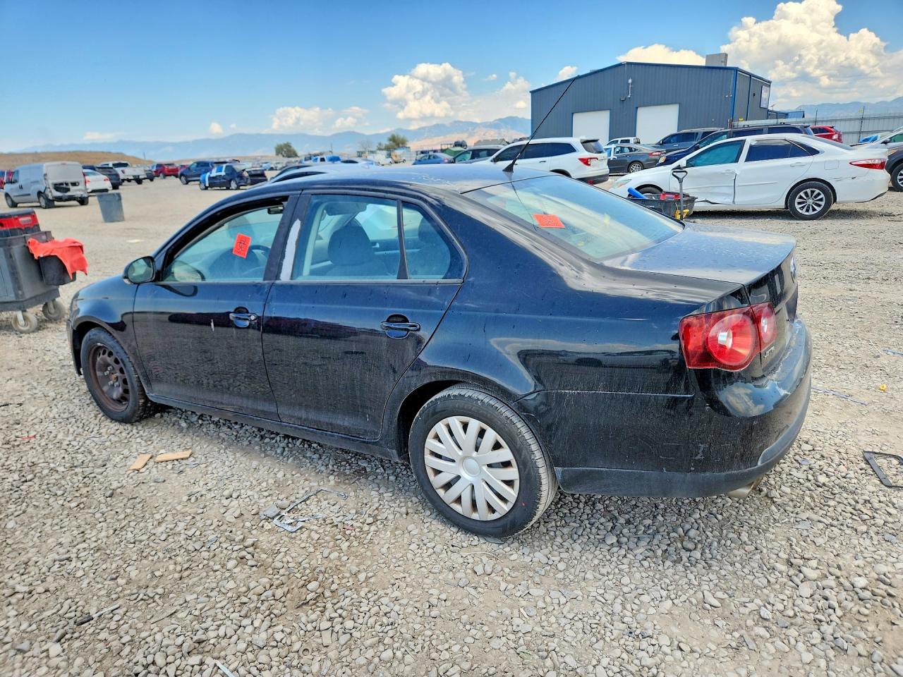 2008 Volkswagen Jetta S Black vin: 3VWJZ71K98M072470