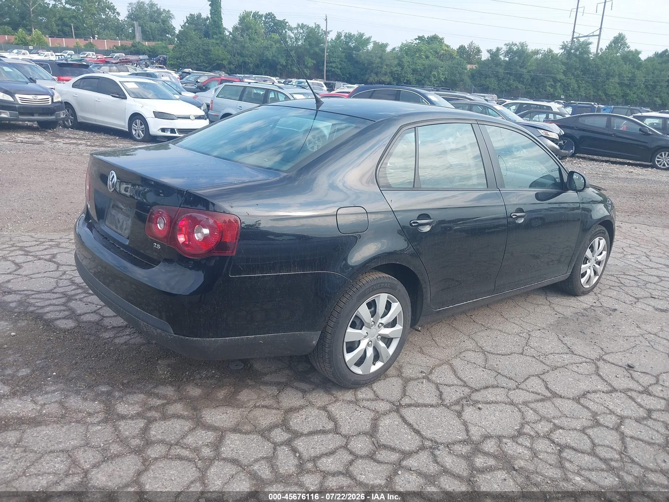 2009 Volkswagen Jetta S Black vin: 3VWJZ71K99M084135