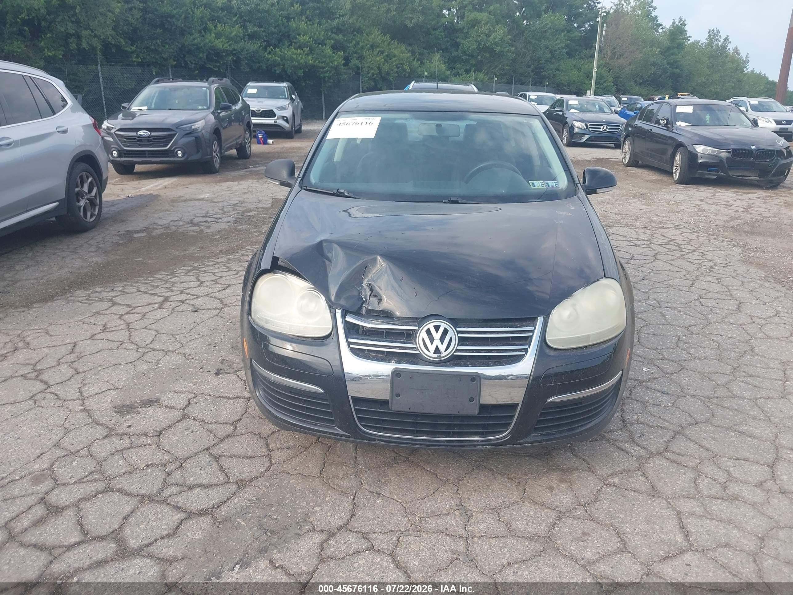2009 Volkswagen Jetta S Black vin: 3VWJZ71K99M084135