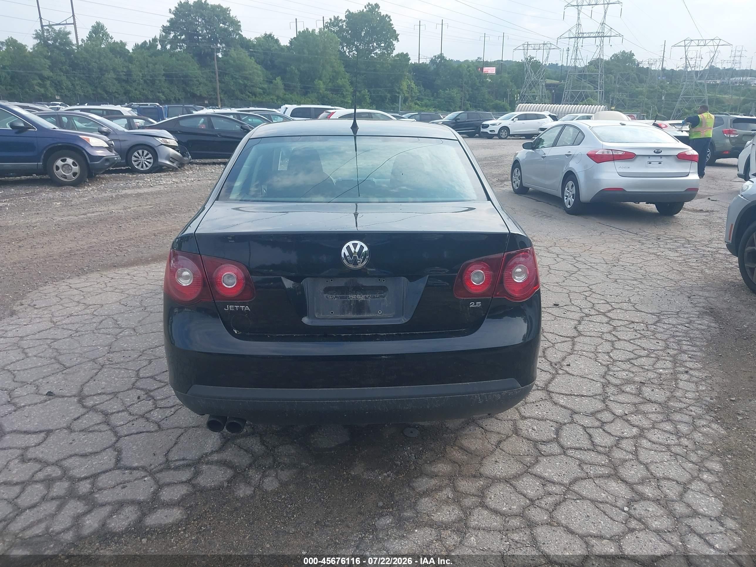 2009 Volkswagen Jetta S Black vin: 3VWJZ71K99M084135