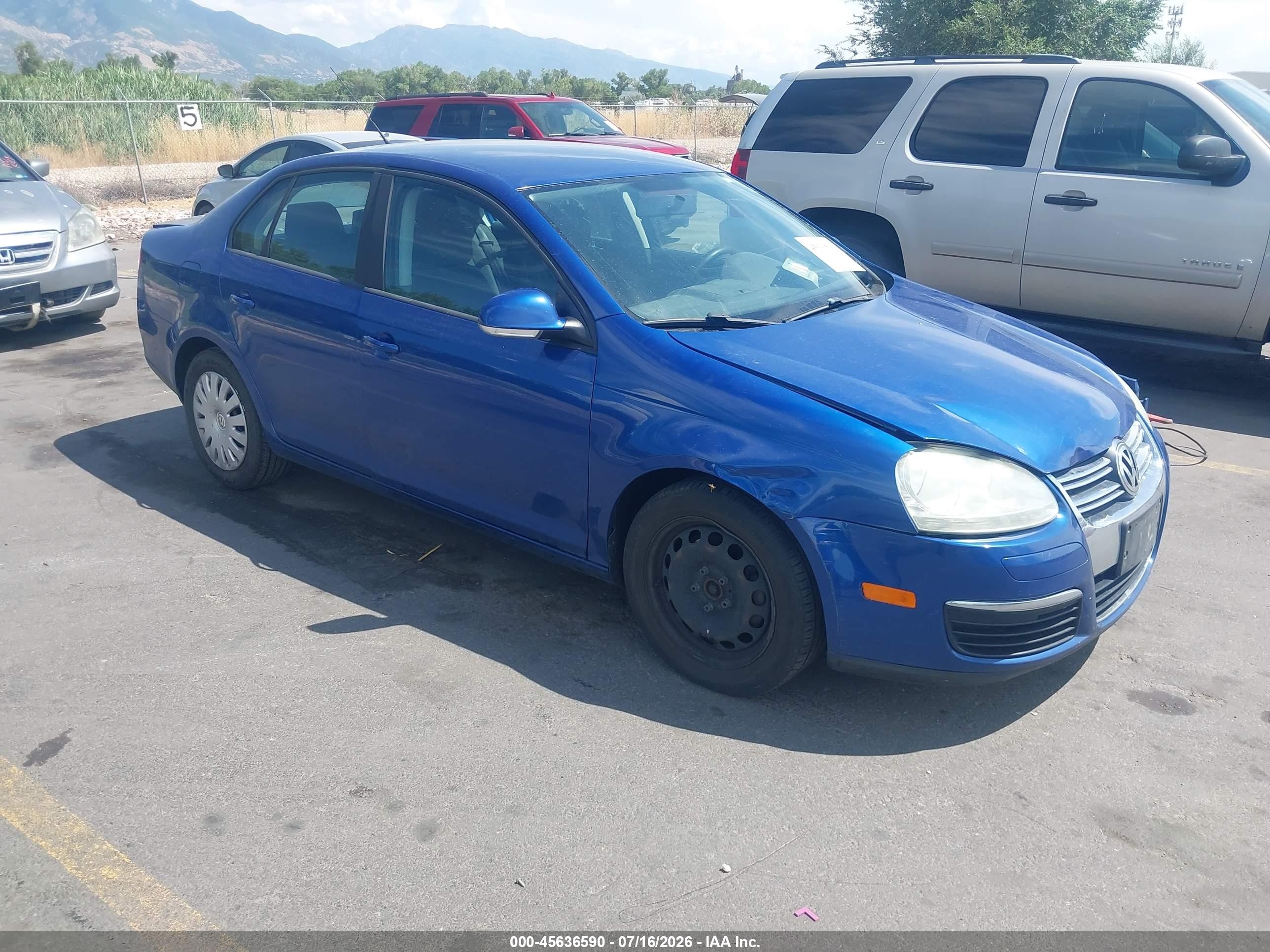 2008 Volkswagen Jetta S Blue vin: 3VWJZ71KX8M071781