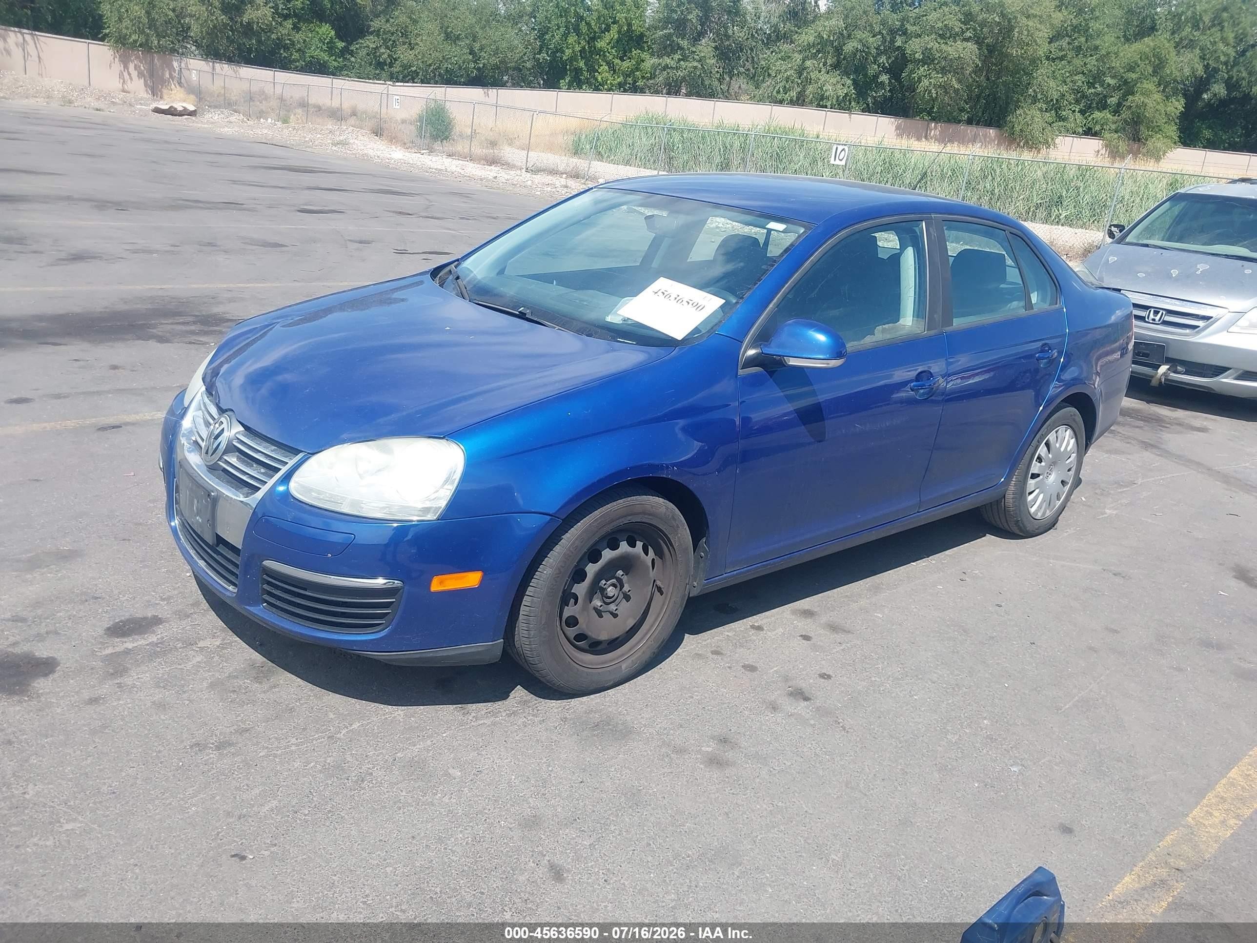 2008 Volkswagen Jetta S Blue vin: 3VWJZ71KX8M071781