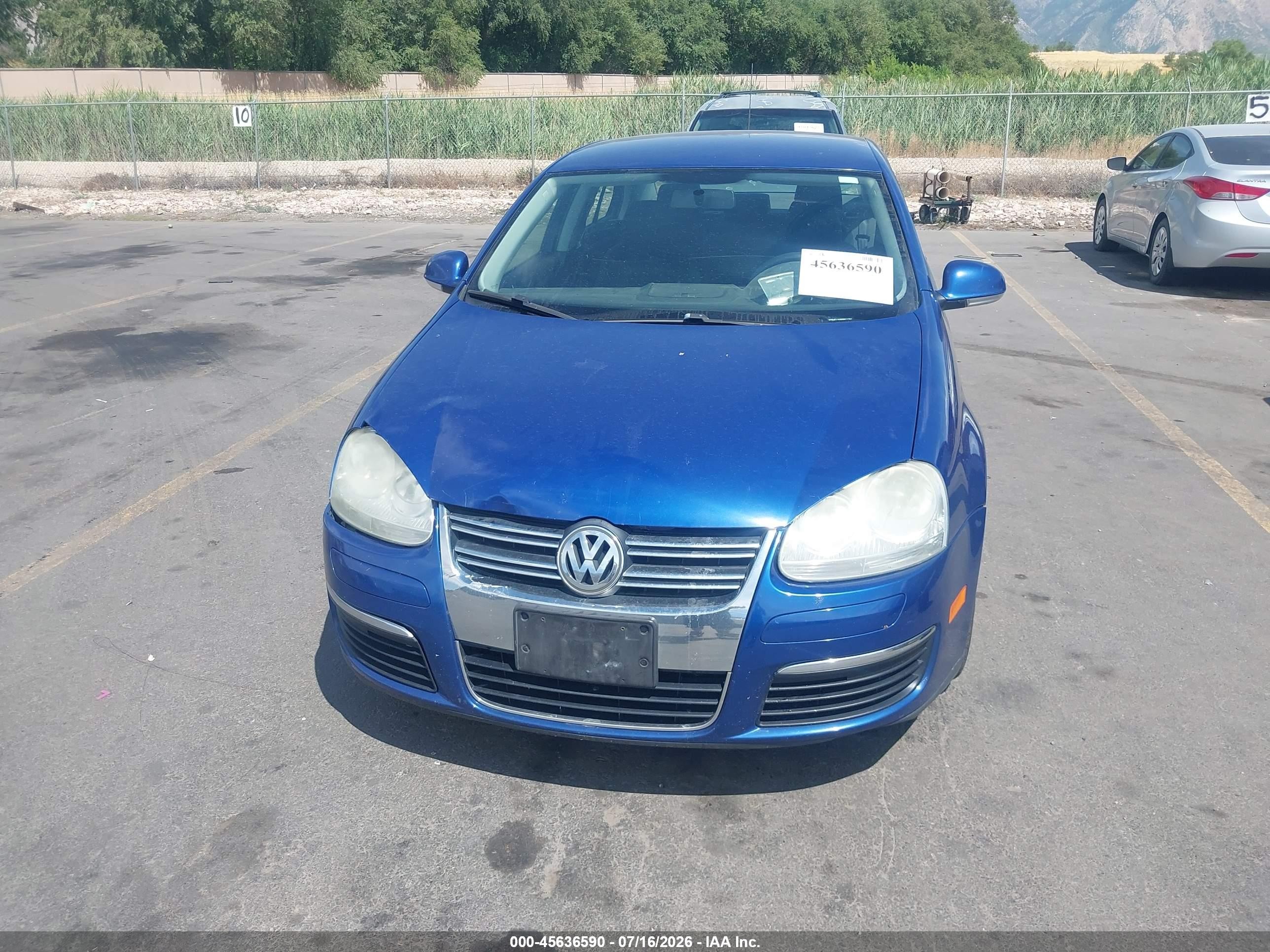 2008 Volkswagen Jetta S Blue vin: 3VWJZ71KX8M071781