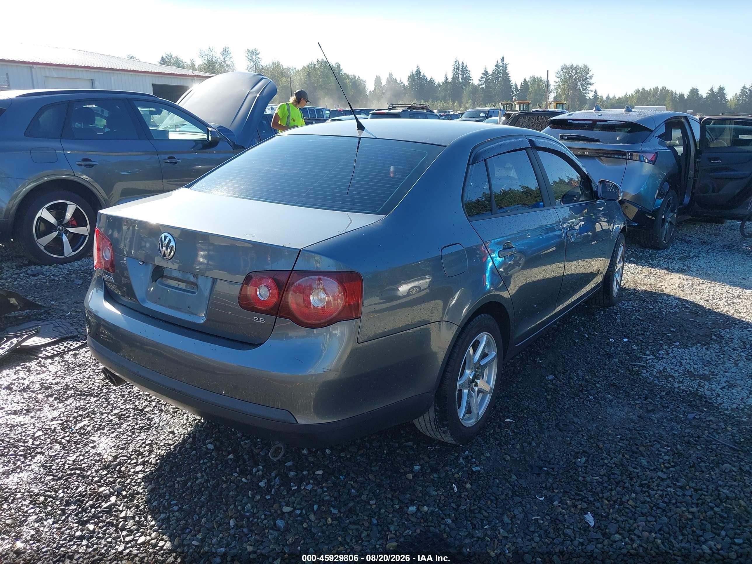 2008 Volkswagen Jetta S Серый vin: 3VWJZ71KX8M094865