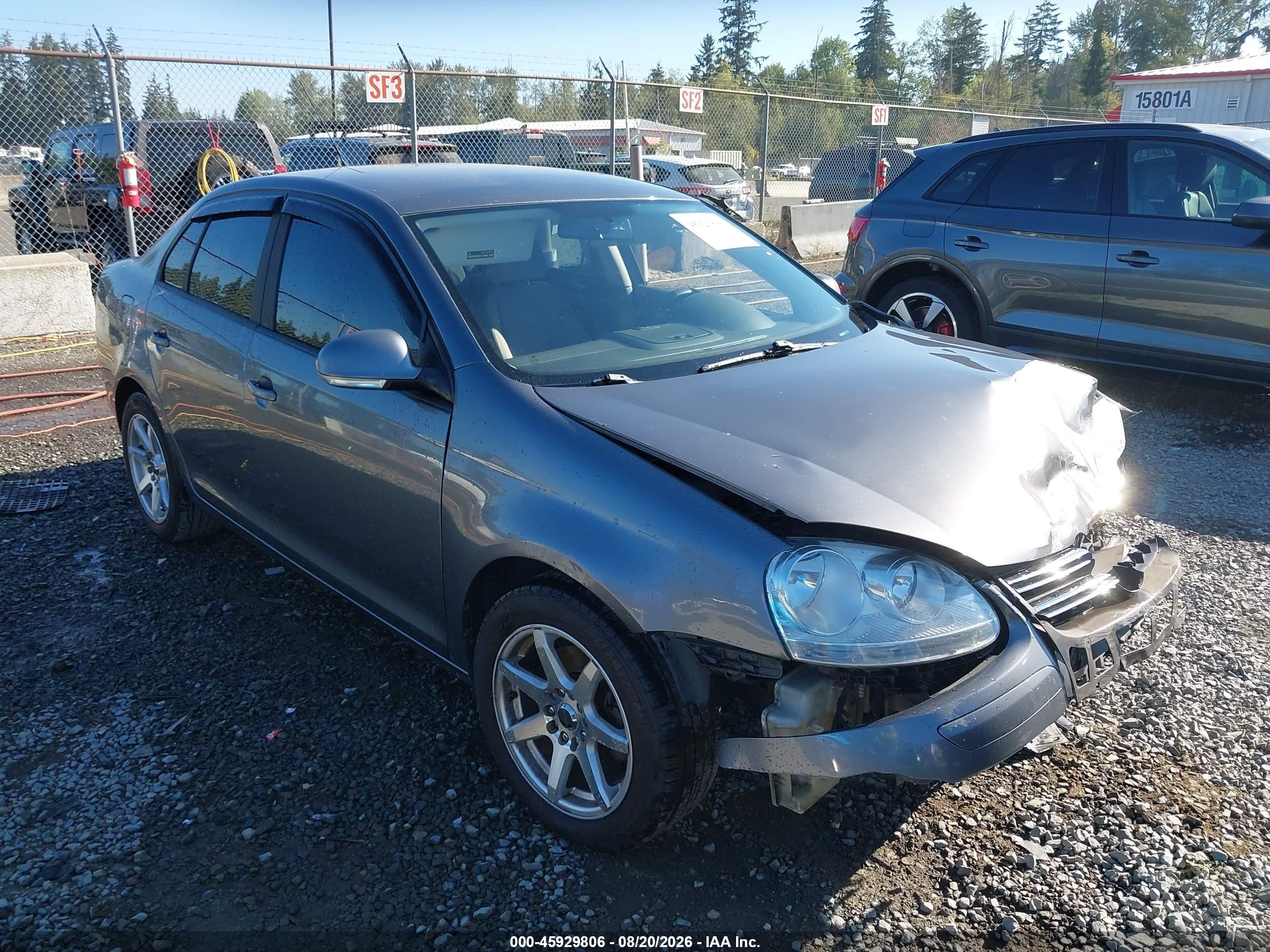 2008 Volkswagen Jetta S Серый vin: 3VWJZ71KX8M094865