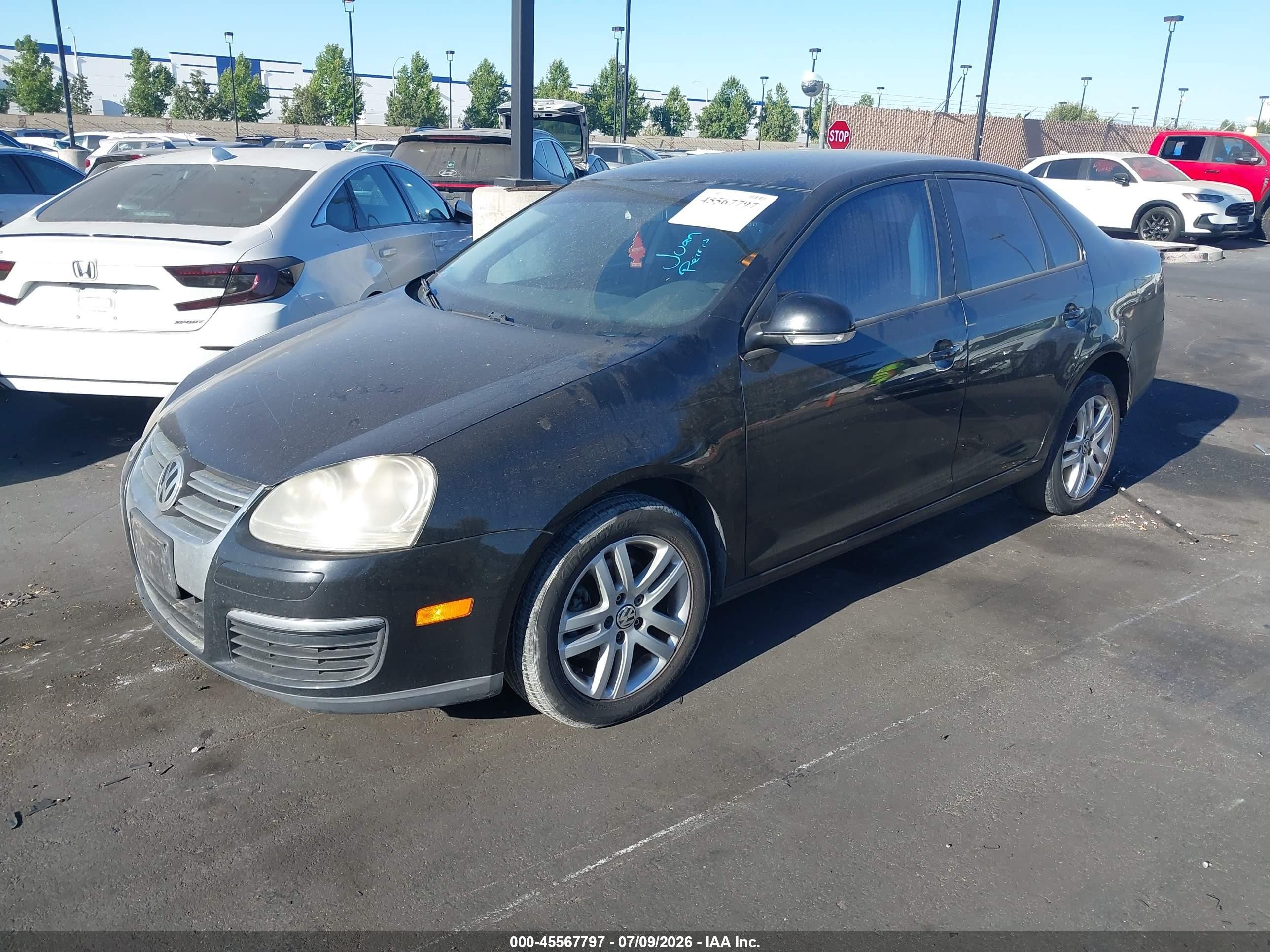 2009 Volkswagen Jetta S Black vin: 3VWJZ71KX9M066890