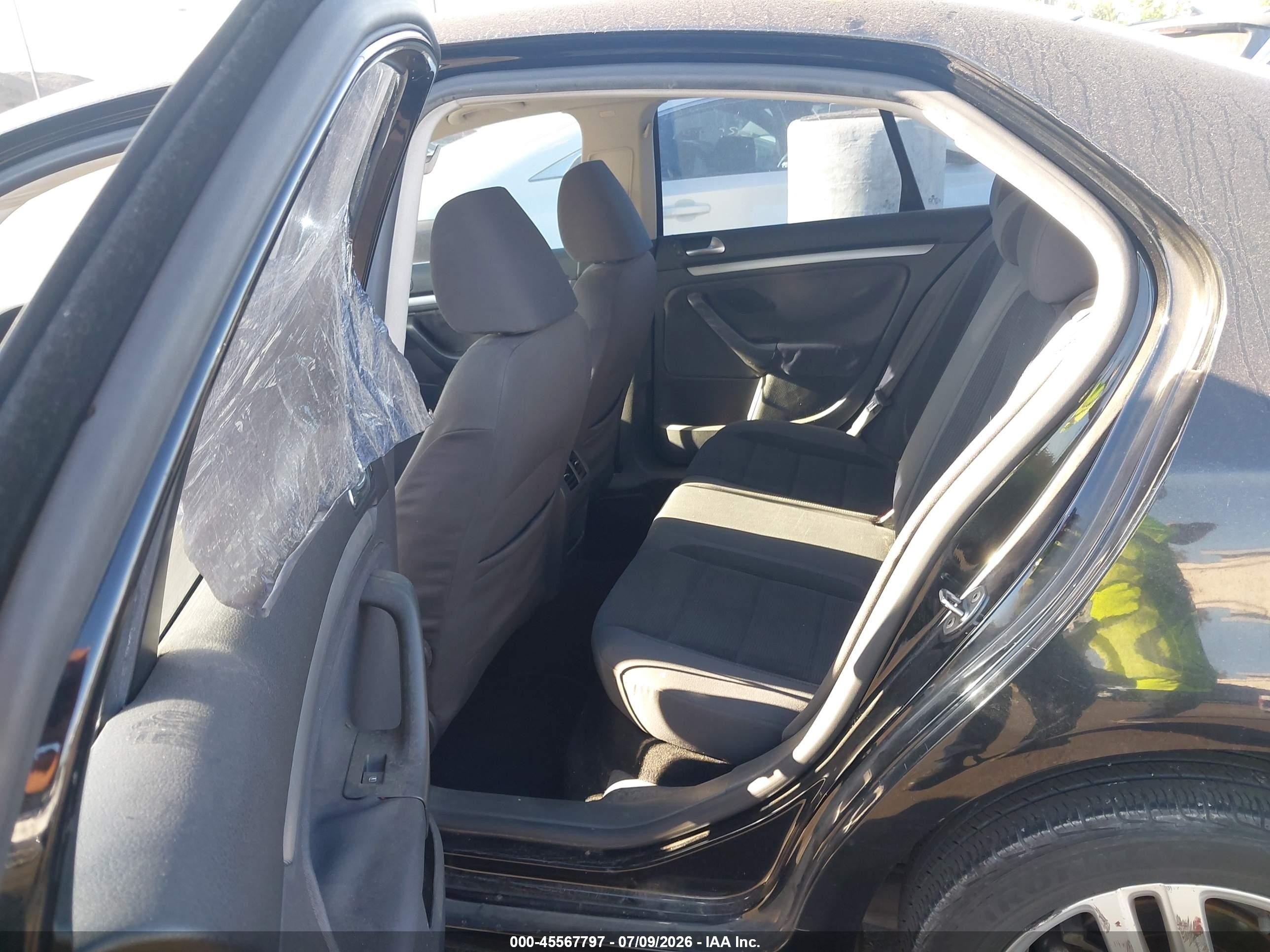 2009 Volkswagen Jetta S Black vin: 3VWJZ71KX9M066890