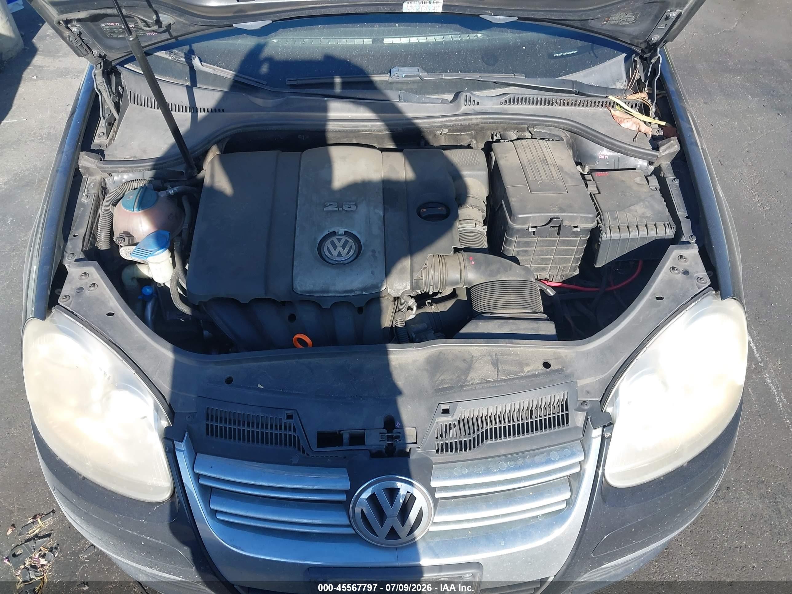 2009 Volkswagen Jetta S Black vin: 3VWJZ71KX9M066890