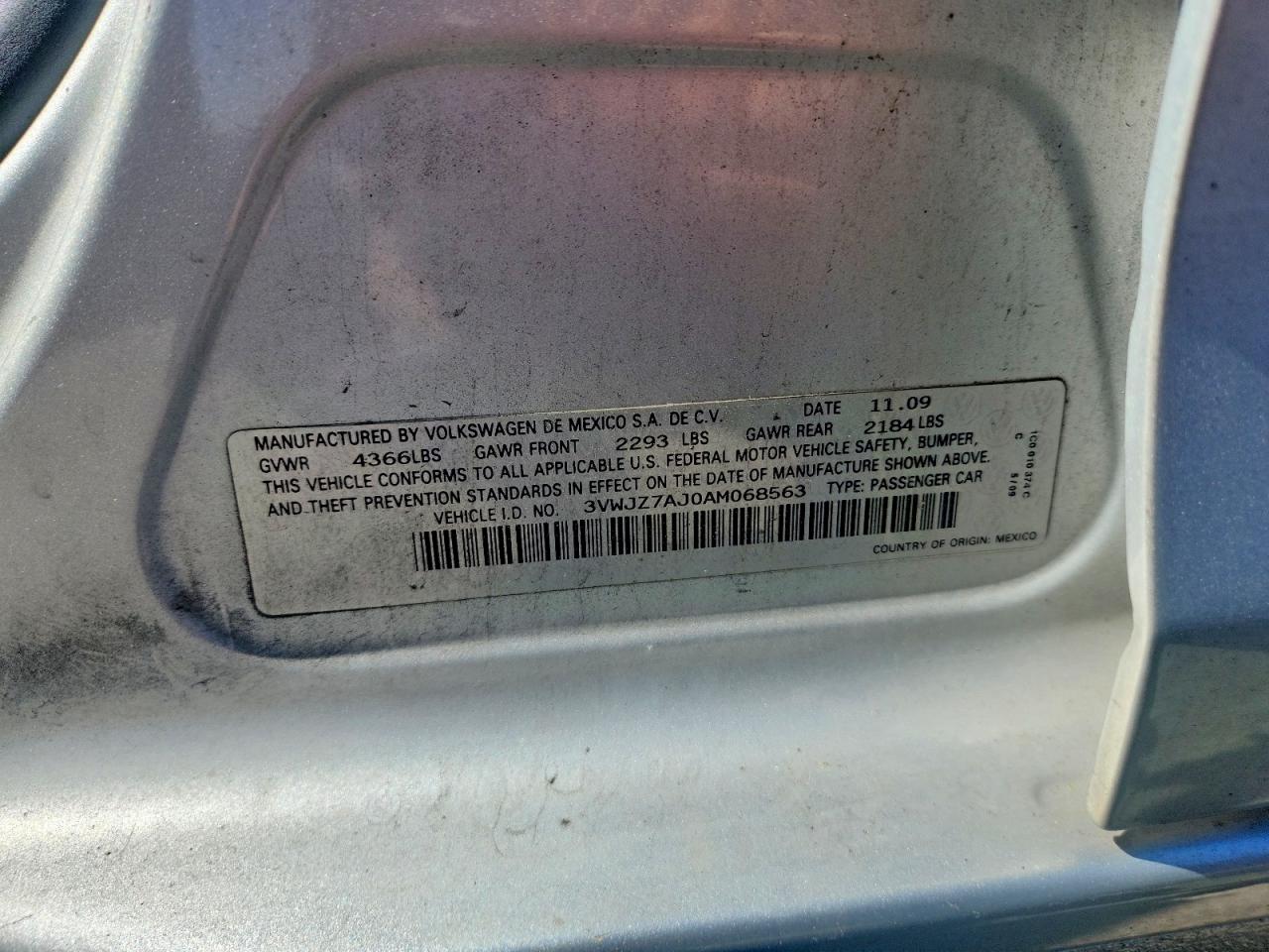 2010 Volkswagen Jetta S Silver vin: 3VWJZ7AJ0AM068563