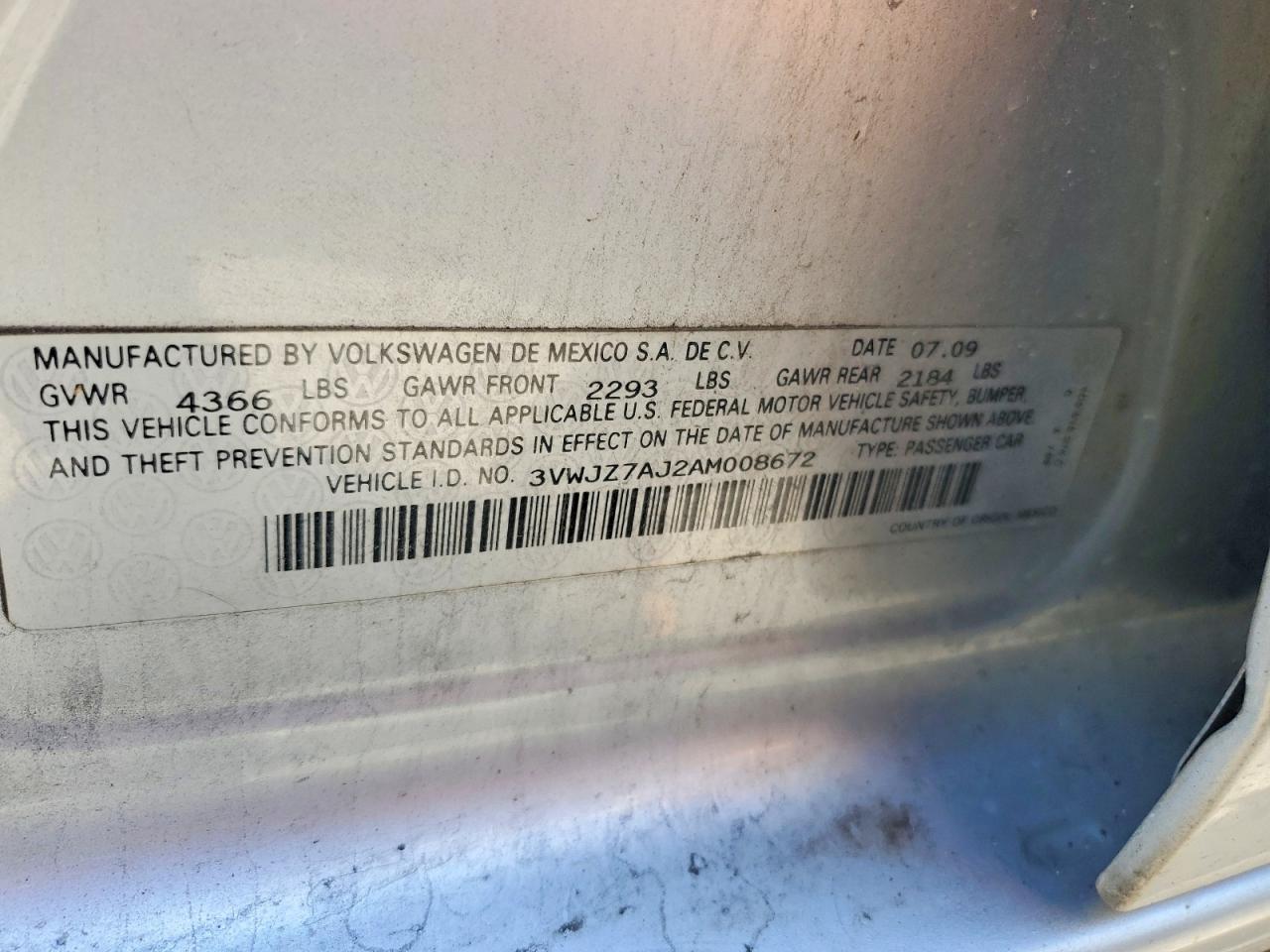 2010 Volkswagen Jetta S Silver vin: 3VWJZ7AJ2AM008672