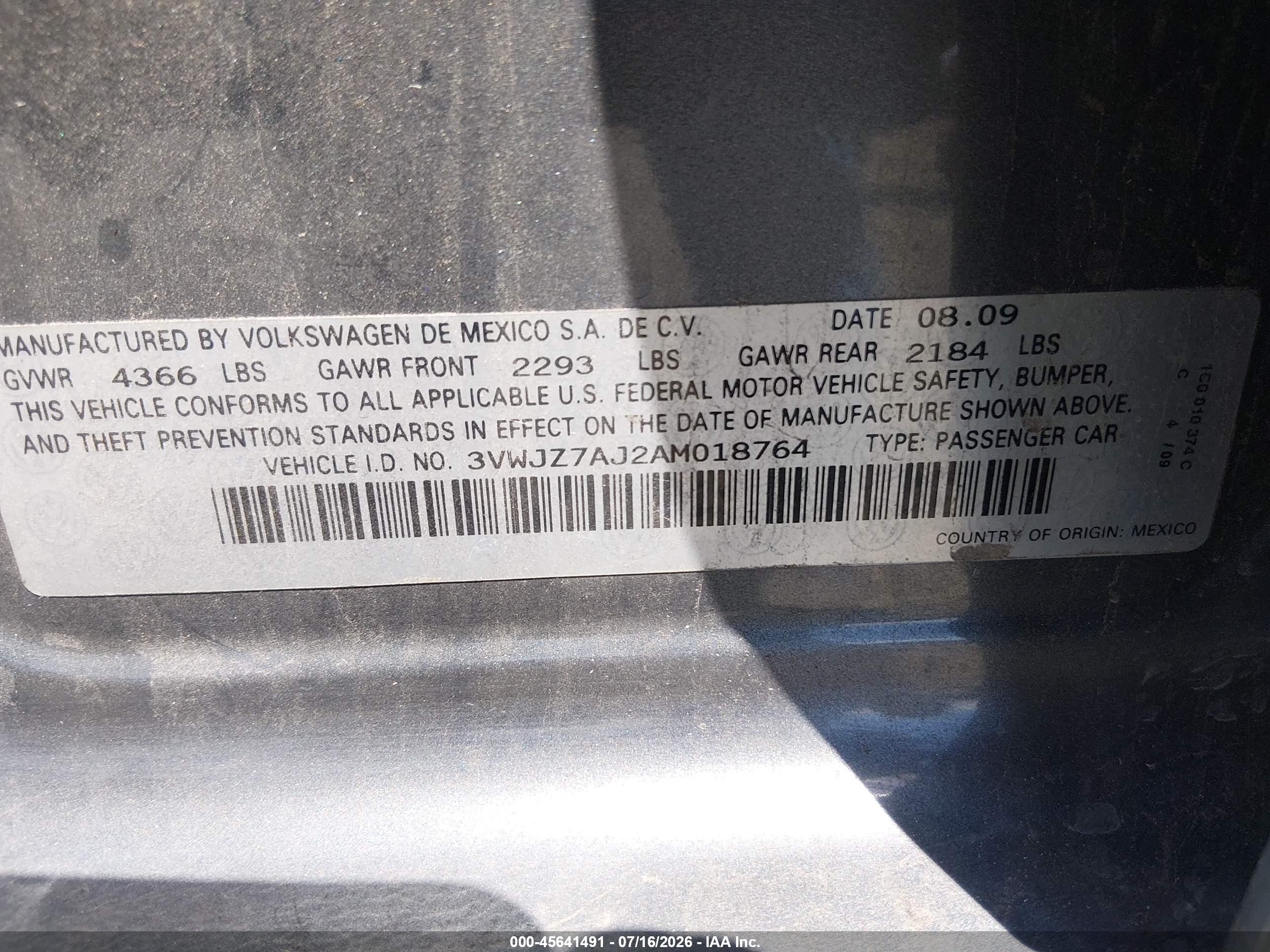 2010 Volkswagen Jetta S Silver vin: 3VWJZ7AJ2AM018764