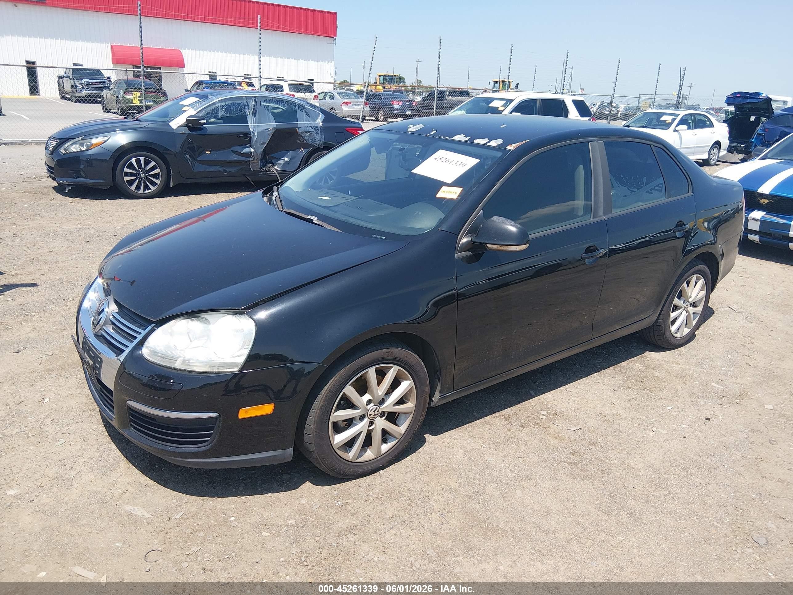 2010 Volkswagen Jetta S Black vin: 3VWJZ7AJ4AM065925