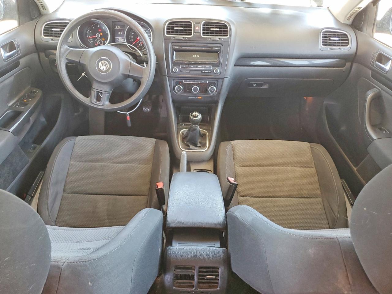 2012 Volkswagen Jetta S Black vin: 3VWKP7AJ4CM608364