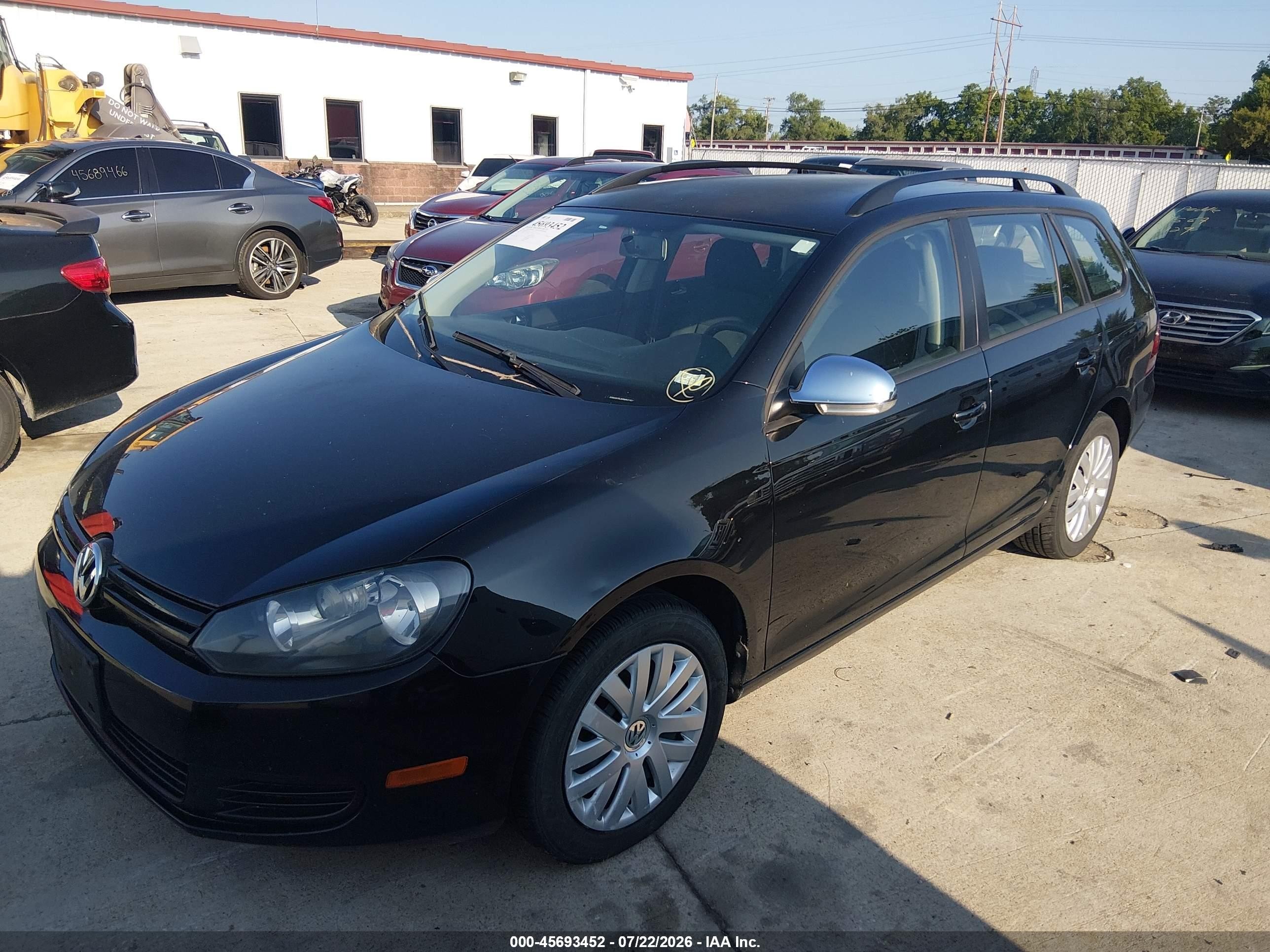 2011 Volkswagen Jetta Sportwagen 2.5l S Black vin: 3VWKX7AJ5BM631036
