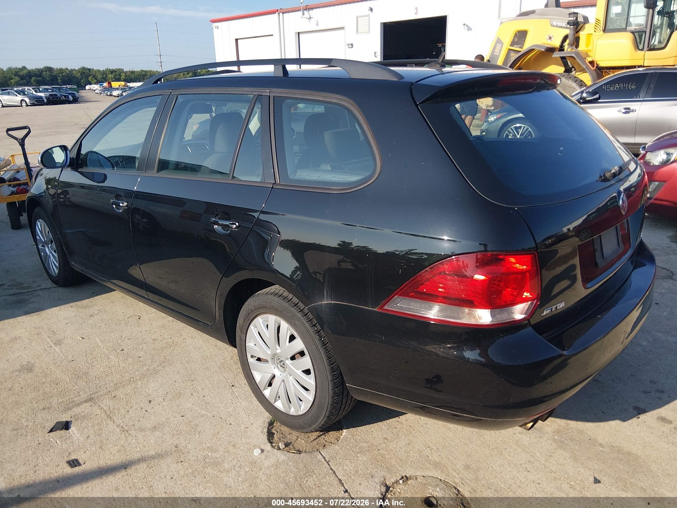 2011 Volkswagen Jetta Sportwagen 2.5l S Black vin: 3VWKX7AJ5BM631036