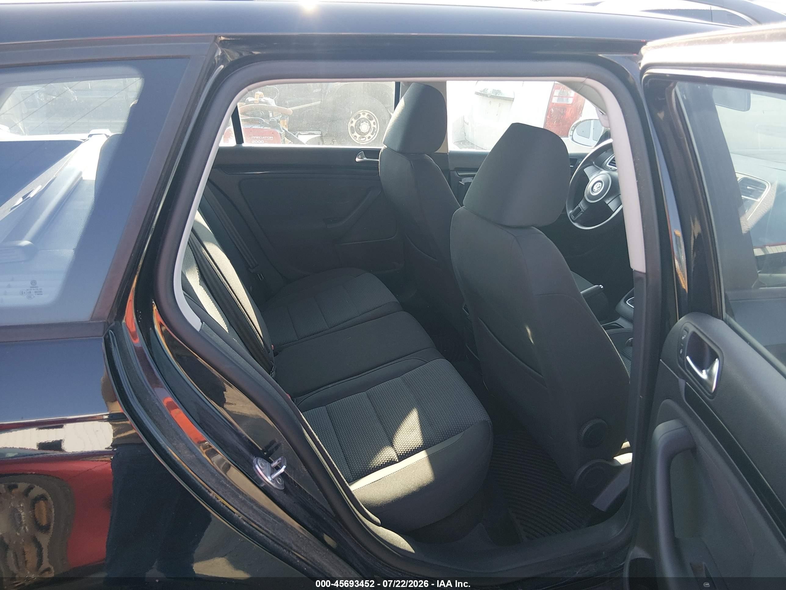 2011 Volkswagen Jetta Sportwagen 2.5l S Black vin: 3VWKX7AJ5BM631036