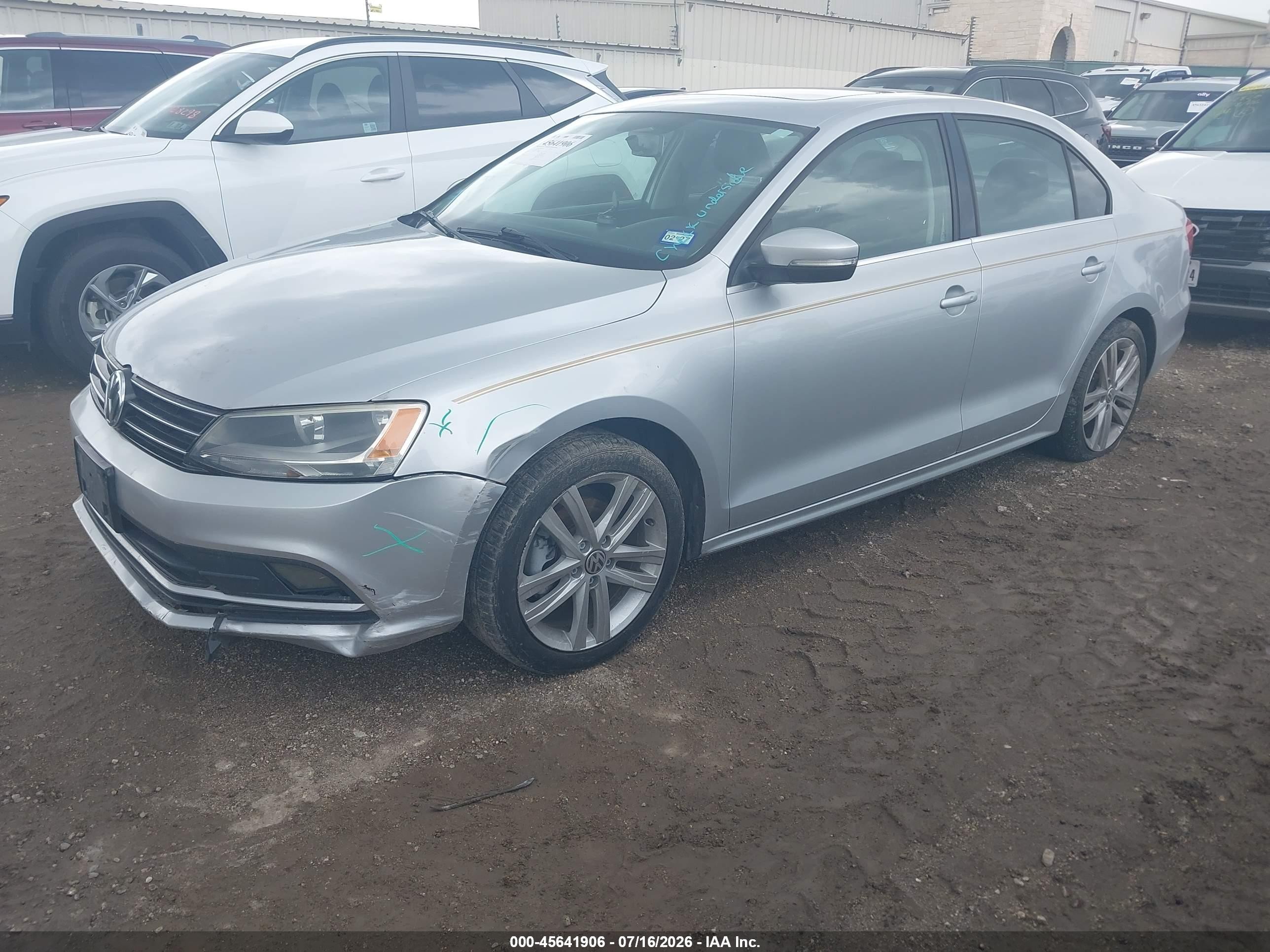 2015 Volkswagen Jetta 1.8t Sel Silver vin: 3VWL07AJ0FM289560