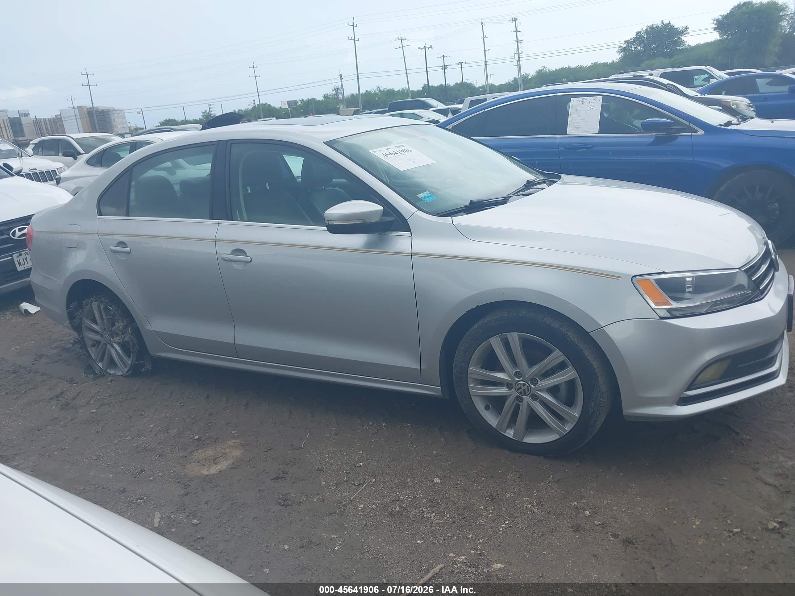 2015 Volkswagen Jetta 1.8t Sel Silver vin: 3VWL07AJ0FM289560