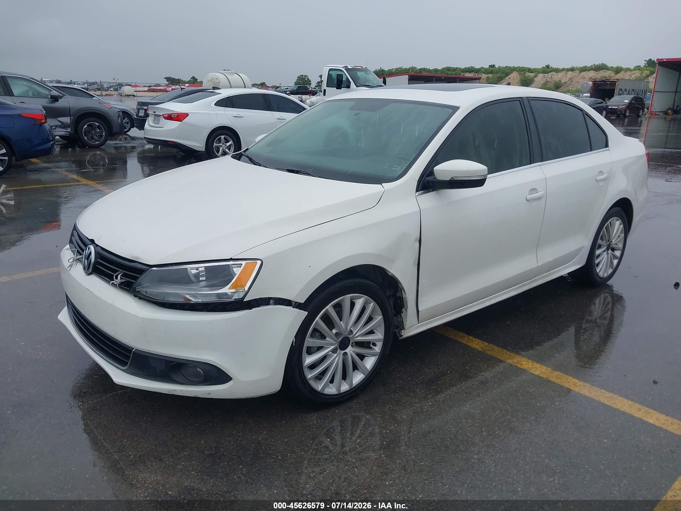 2014 Volkswagen Jetta 1.8t Sel White vin: 3VWL07AJ1EM211173