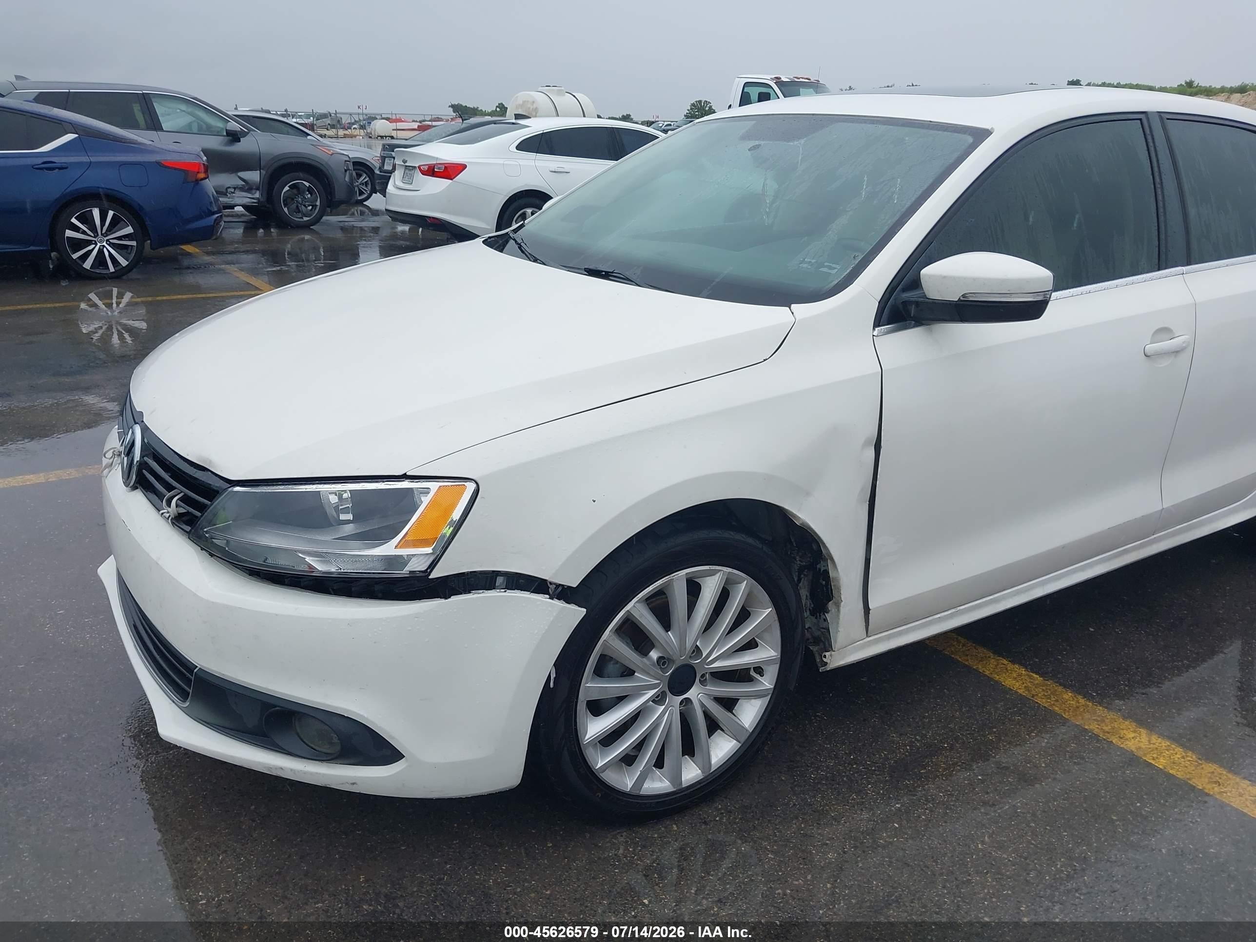 2014 Volkswagen Jetta 1.8t Sel White vin: 3VWL07AJ1EM211173