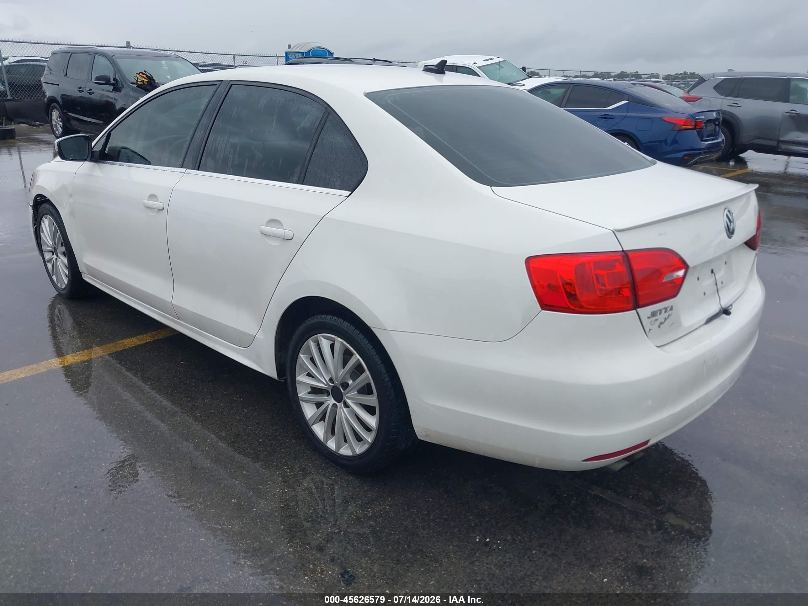 2014 Volkswagen Jetta 1.8t Sel White vin: 3VWL07AJ1EM211173