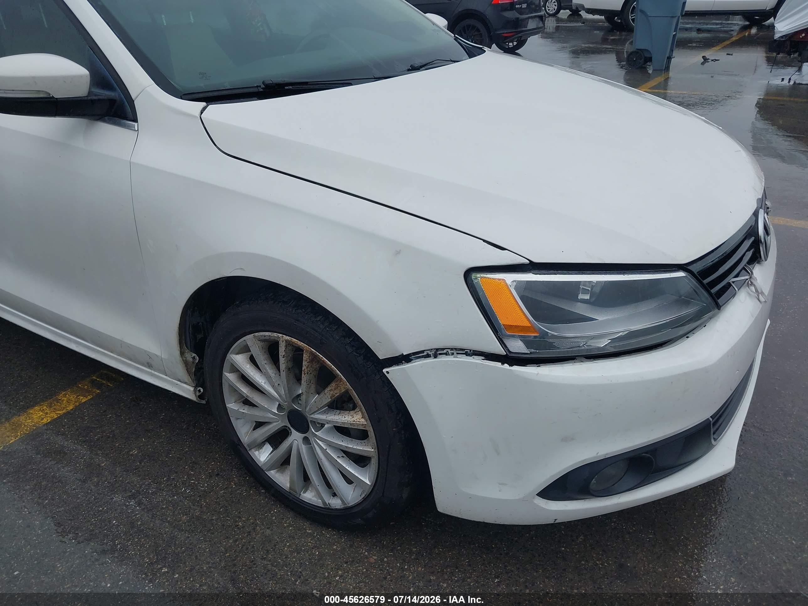 2014 Volkswagen Jetta 1.8t Sel White vin: 3VWL07AJ1EM211173