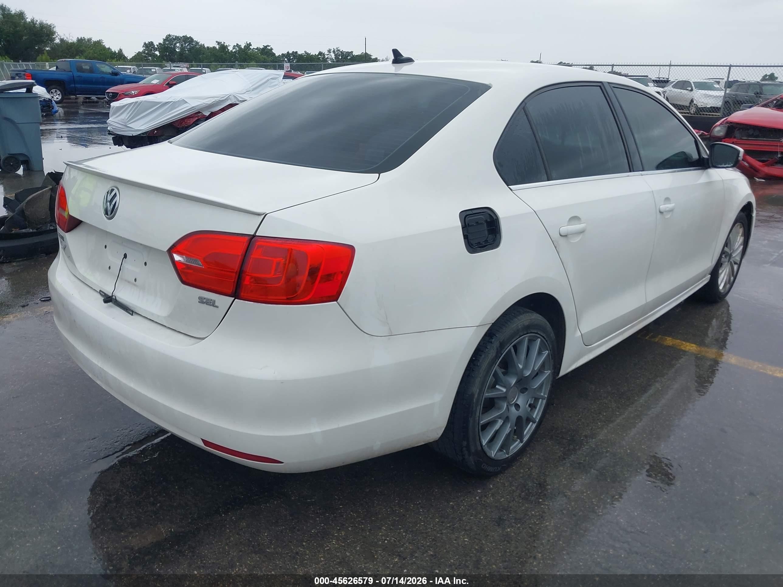 2014 Volkswagen Jetta 1.8t Sel White vin: 3VWL07AJ1EM211173