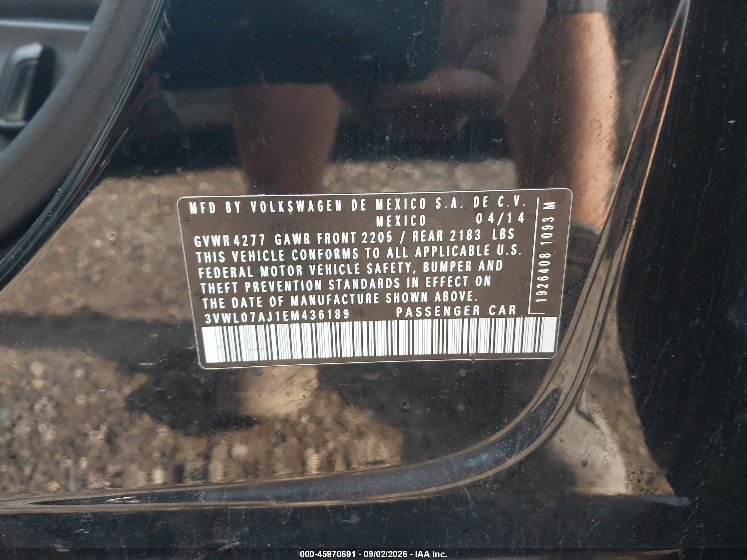 2014 Volkswagen Jetta 1.8t Sel Черный vin: 3VWL07AJ1EM436189