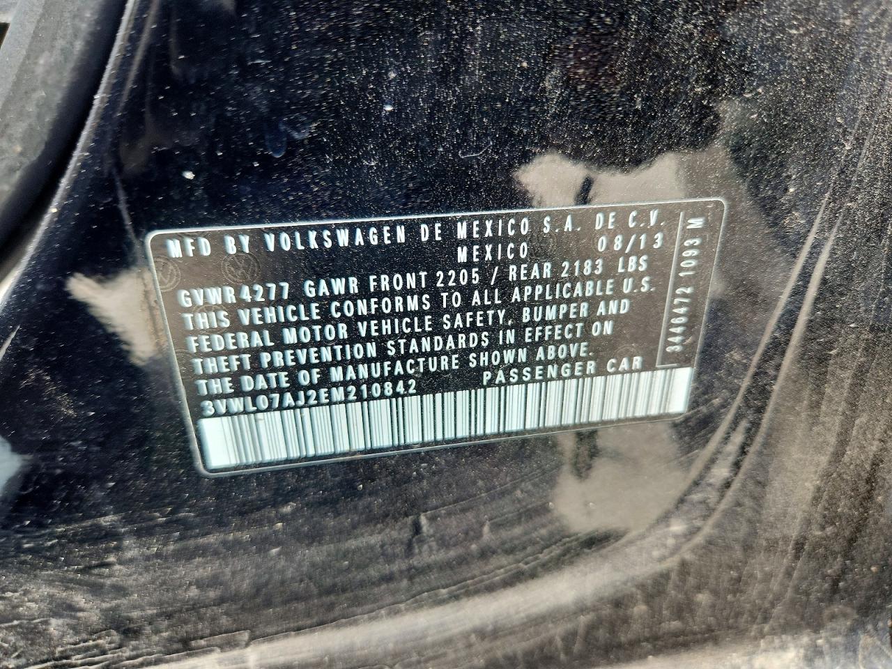 2014 Volkswagen Jetta Sel Black vin: 3VWL07AJ2EM210842
