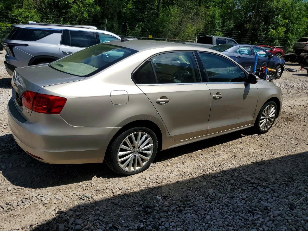 2014 Volkswagen Jetta Sel Желто-коричневый vin: 3VWL07AJ6EM292820