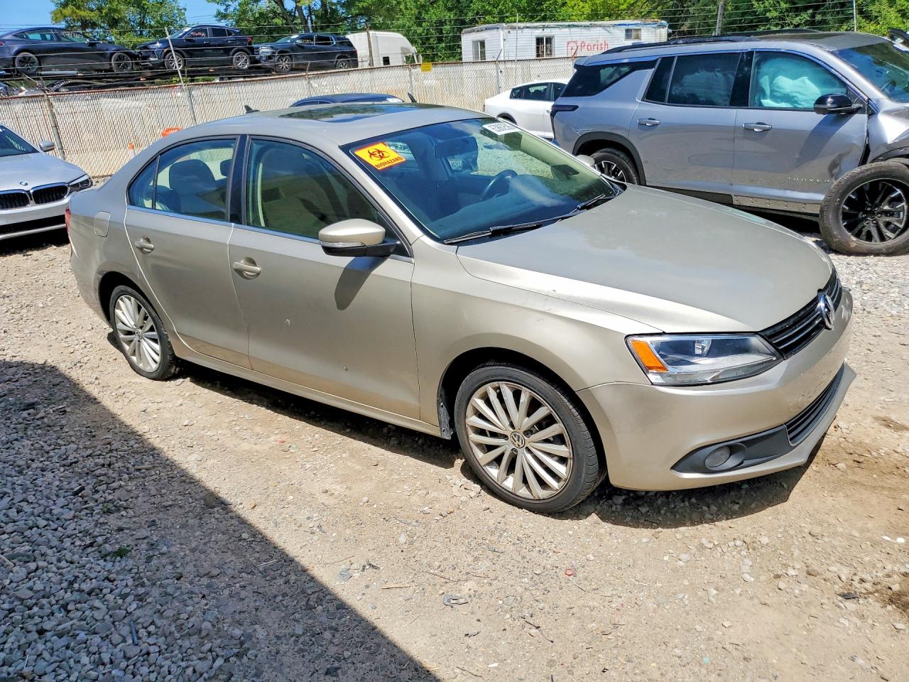 2014 Volkswagen Jetta Sel Желто-коричневый vin: 3VWL07AJ6EM292820