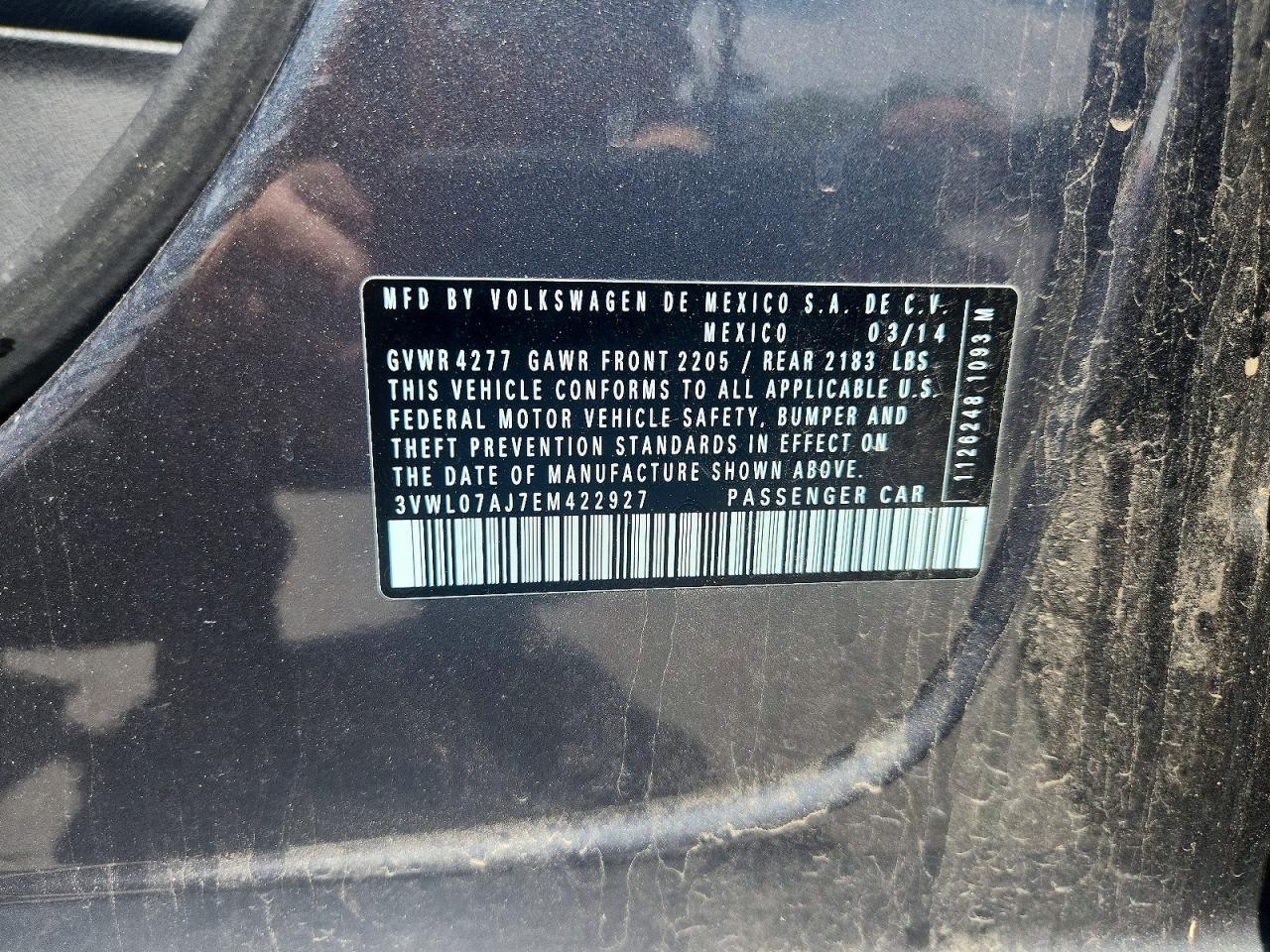 2014 Volkswagen Jetta Sel Charcoal vin: 3VWL07AJ7EM422927