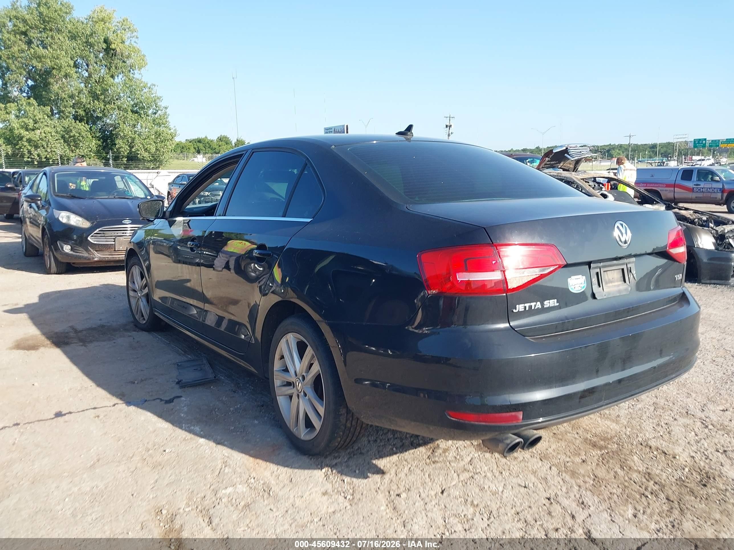 2015 Volkswagen Jetta 1.8t Sel Black vin: 3VWL07AJ8FM317637