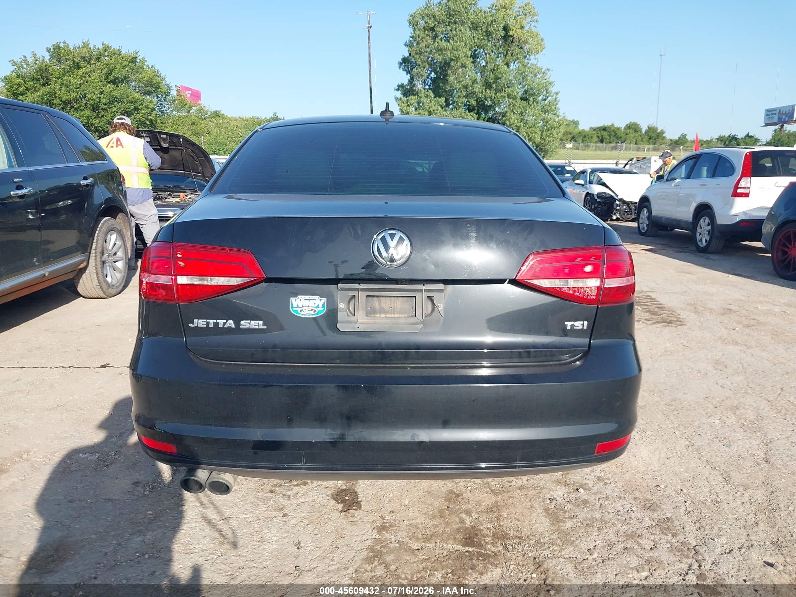 2015 Volkswagen Jetta 1.8t Sel Black vin: 3VWL07AJ8FM317637