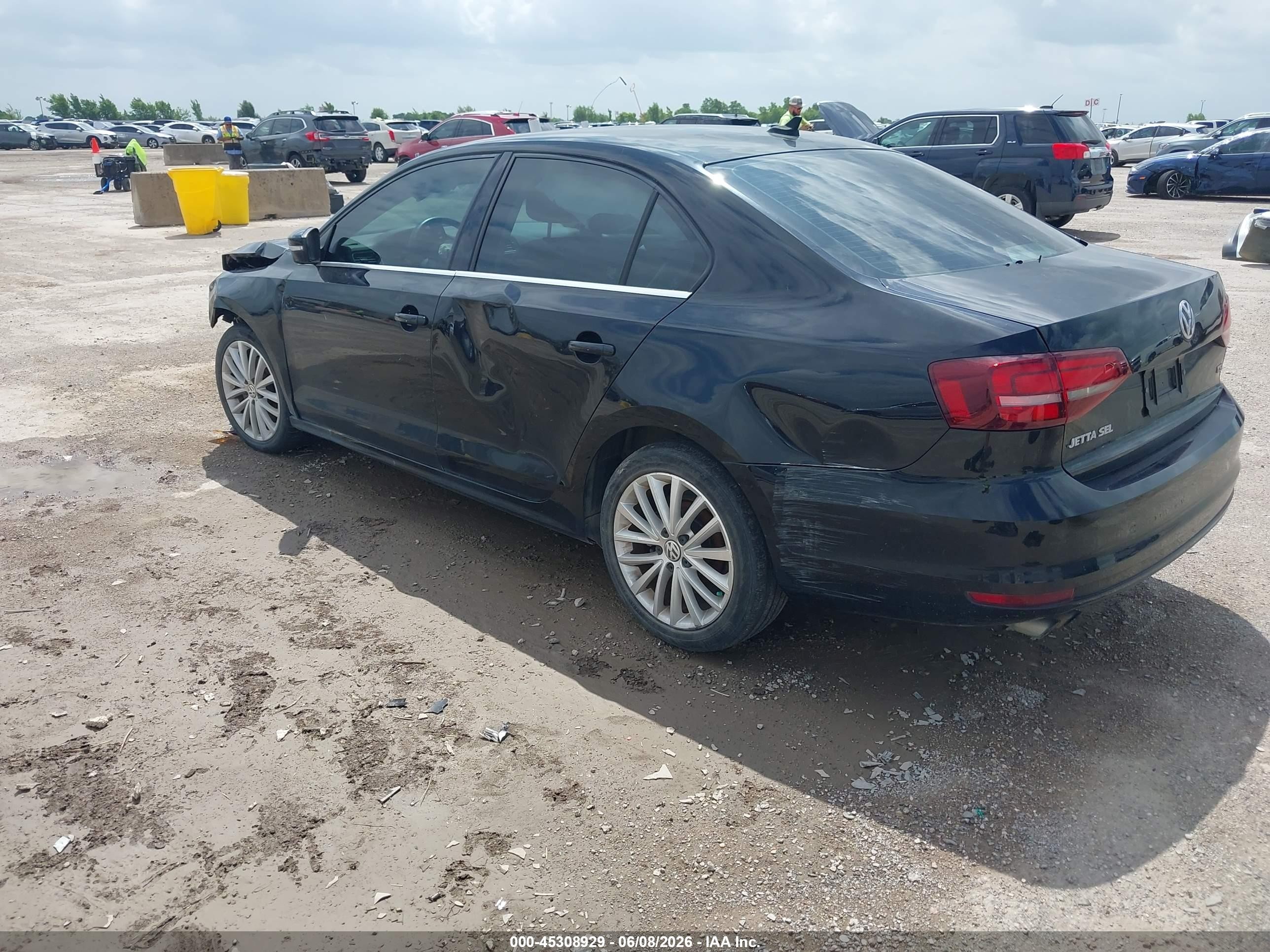 2016 Volkswagen Jetta 1.8t Sel Черный vin: 3VWL07AJ8GM242536