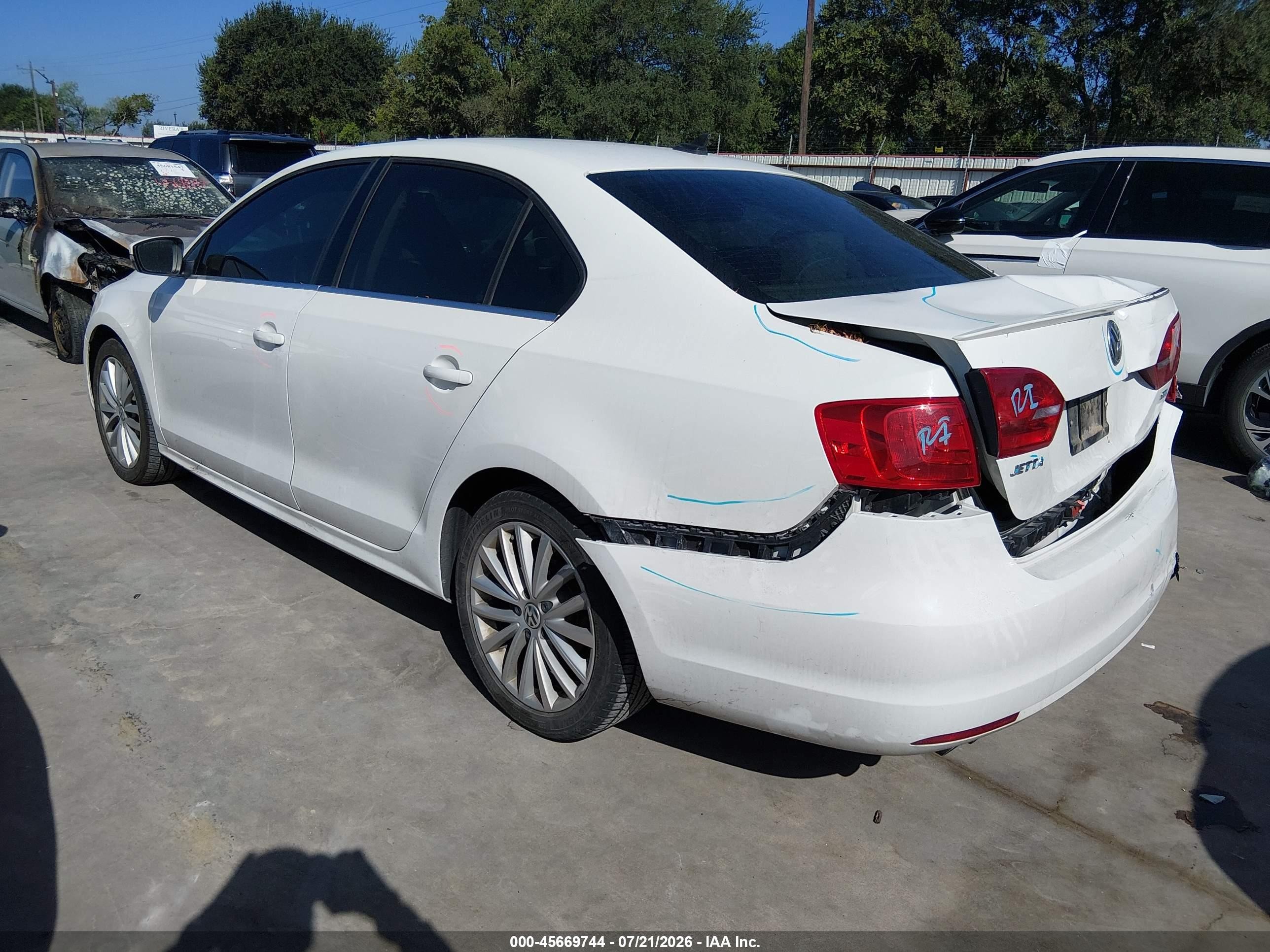 2014 Volkswagen Jetta 1.8t Sel White vin: 3VWL07AJXEM389714