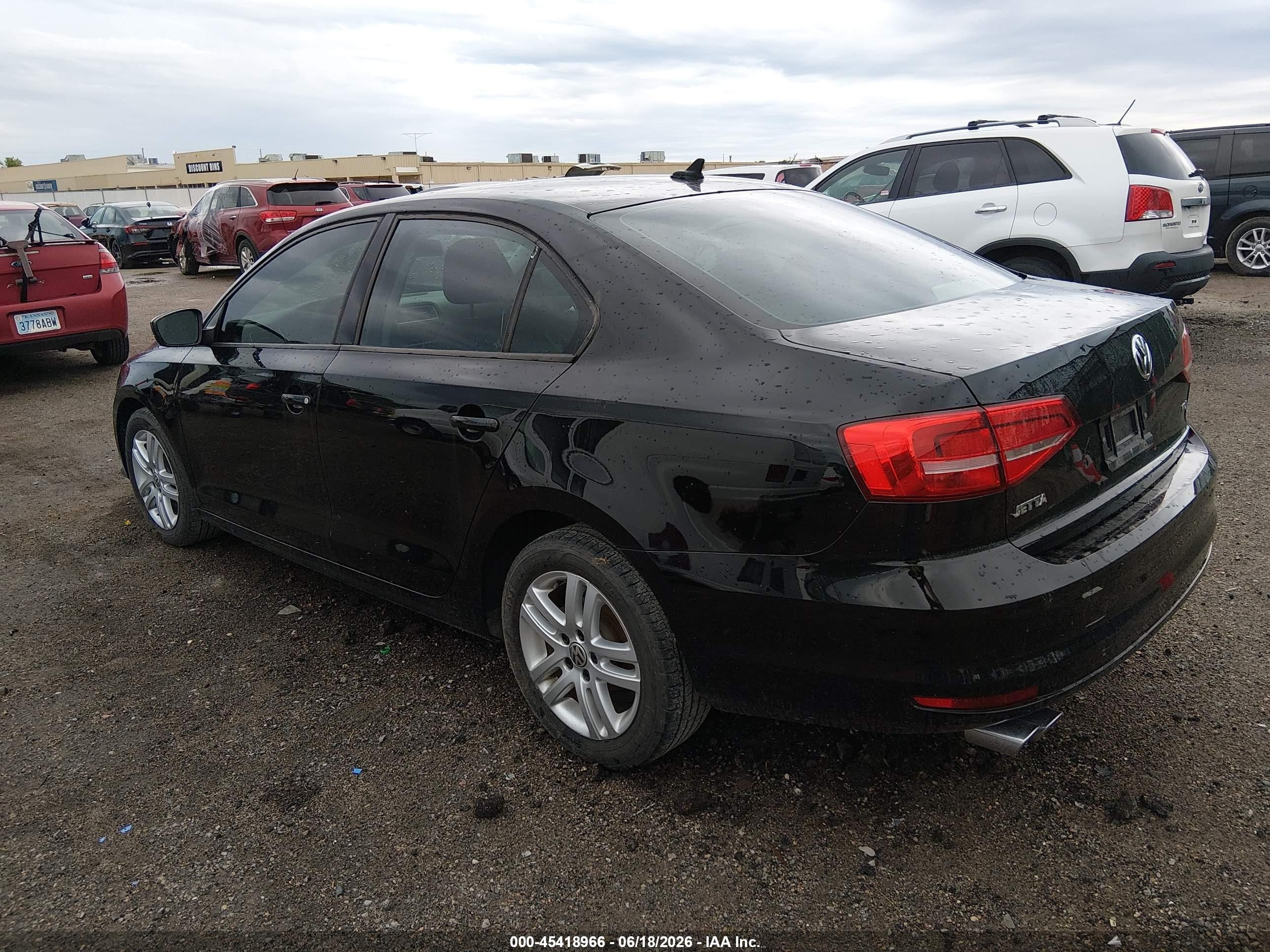 2015 Volkswagen Jetta 2.0l Tdi S Black vin: 3VWLA7AJ0FM328323
