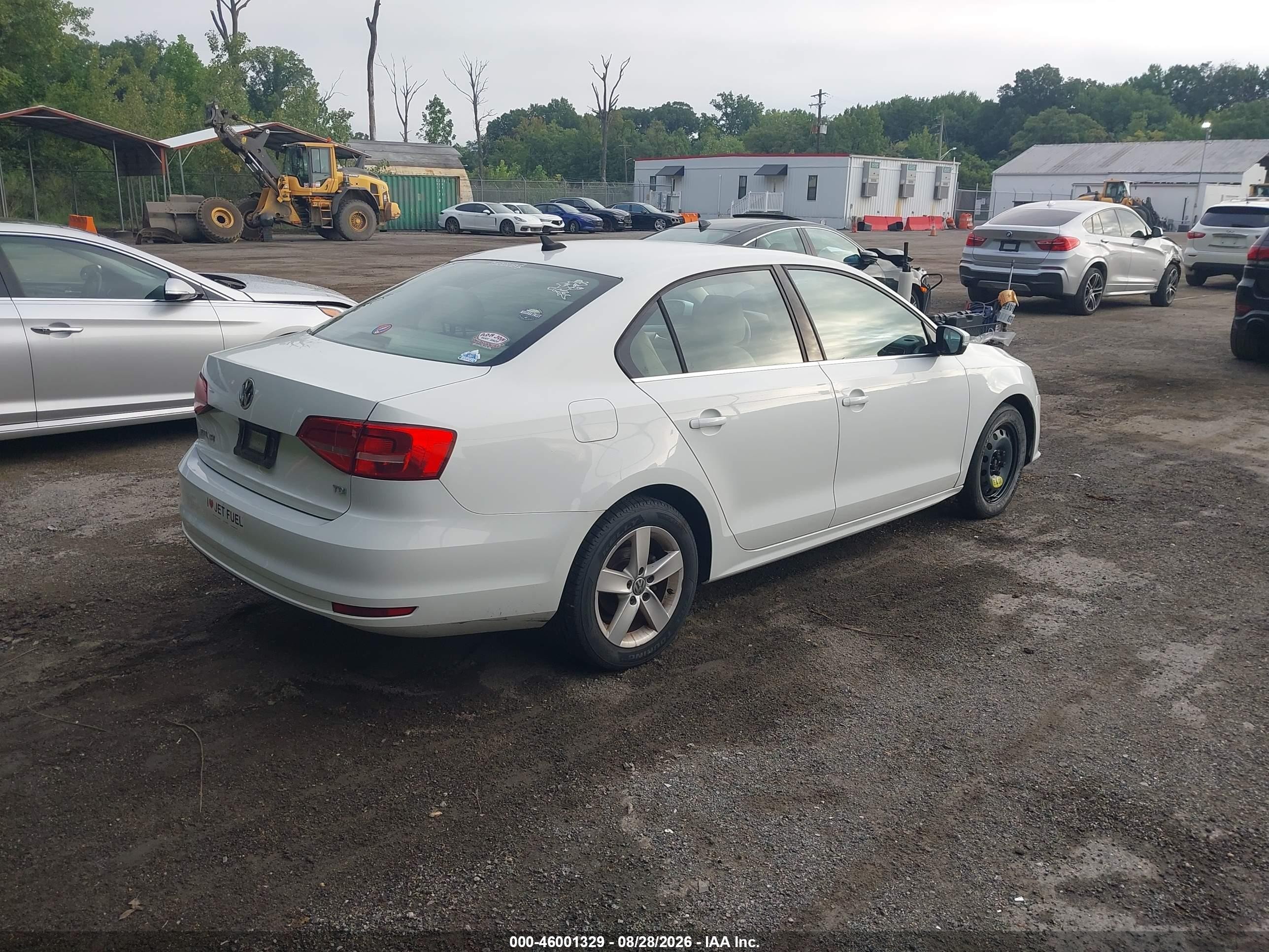2015 Volkswagen Jetta 2.0l Tdi Se White vin: 3VWLA7AJ1FM265734