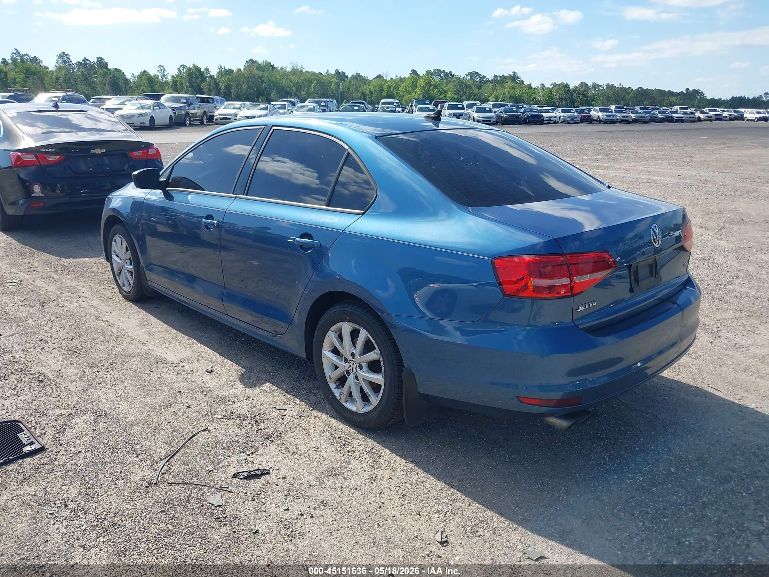 2015 Volkswagen Jetta 2.0l Tdi S Синий vin: 3VWLA7AJ1FM294263
