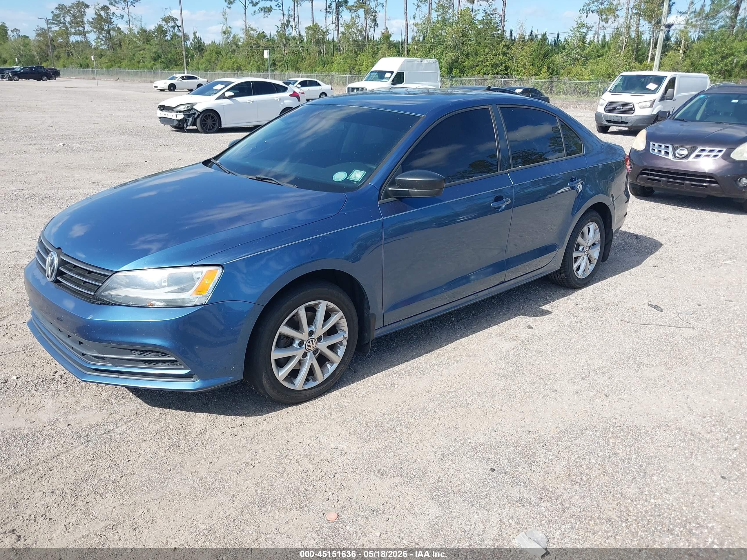 2015 Volkswagen Jetta 2.0l Tdi S Синий vin: 3VWLA7AJ1FM294263