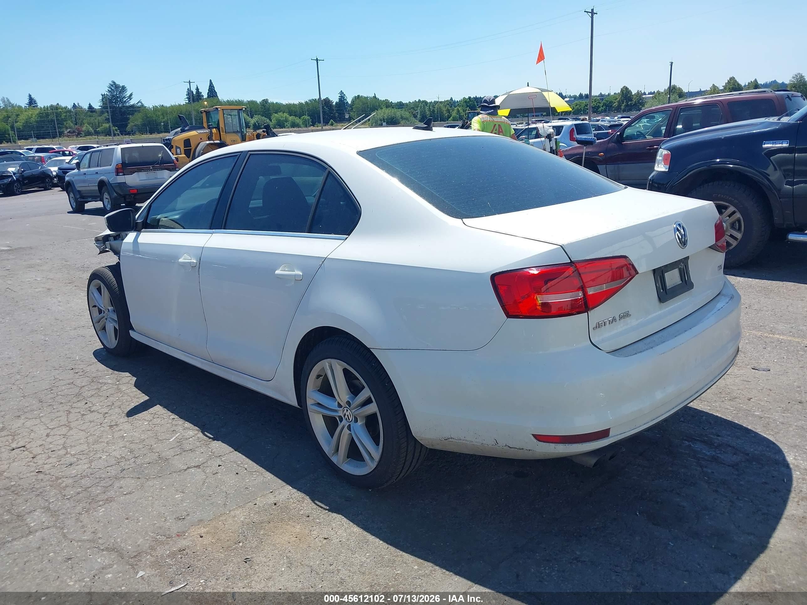 2015 Volkswagen Jetta 2.0l Tdi Sel White vin: 3VWLA7AJ2FM205669