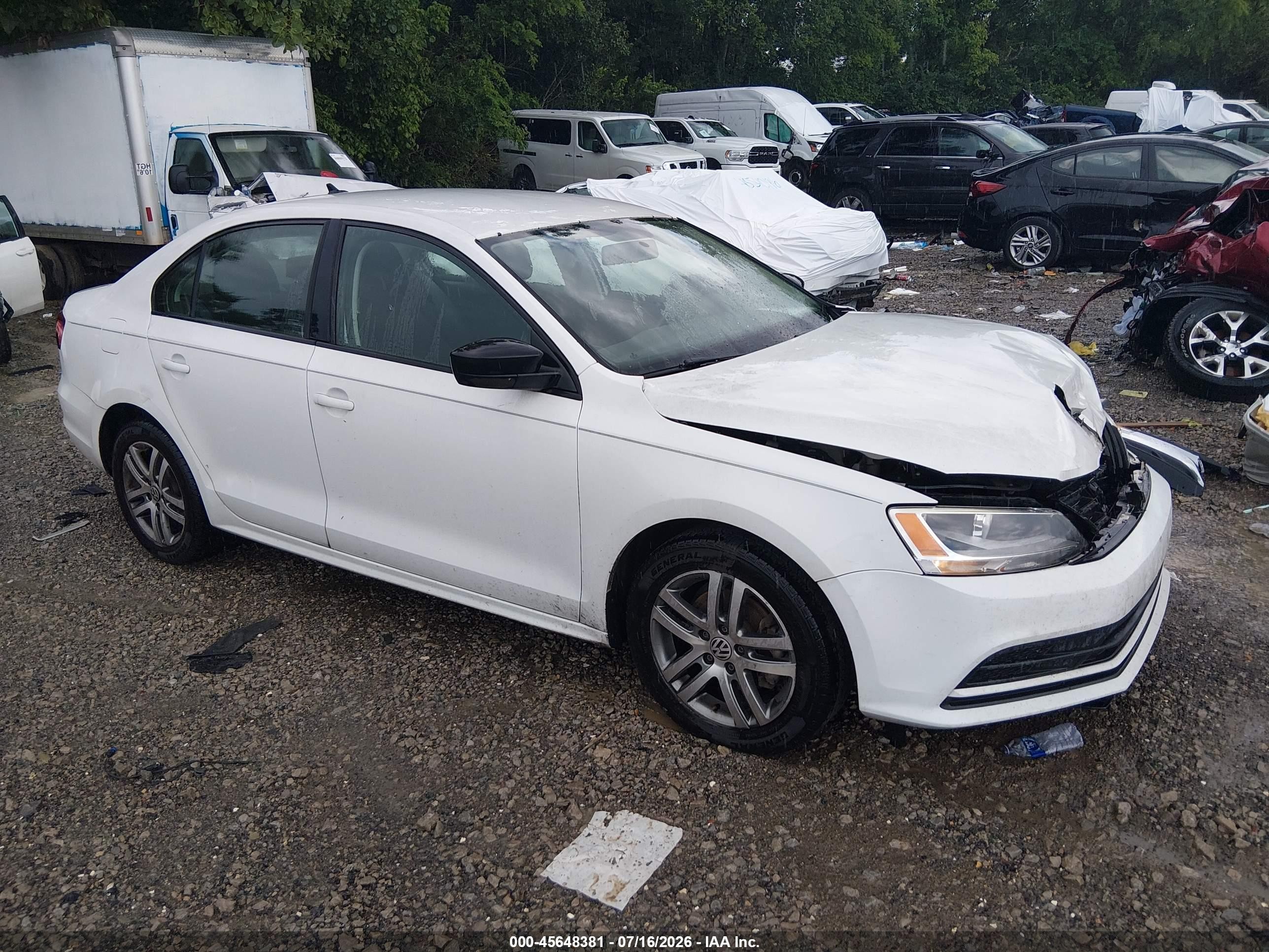 2015 Volkswagen Jetta 2.0l Tdi S White vin: 3VWLA7AJ2FM293848