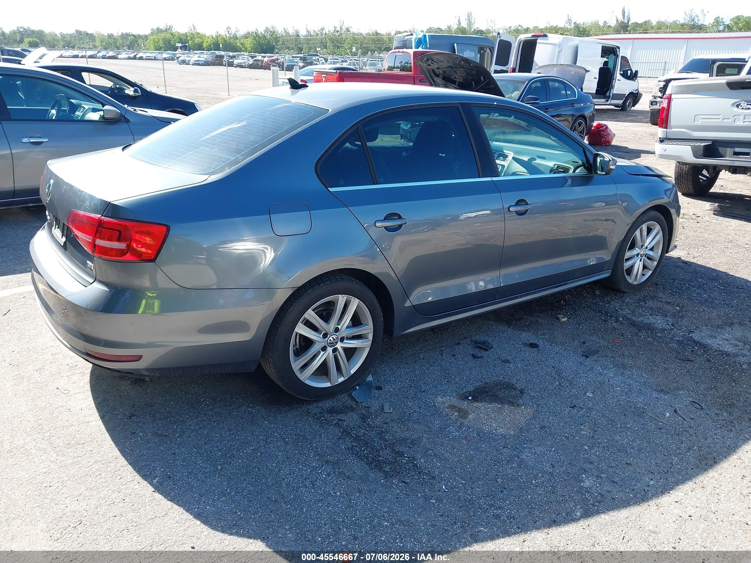 2015 Volkswagen Jetta 2.0l Tdi Sel Gray vin: 3VWLA7AJ3FM240219