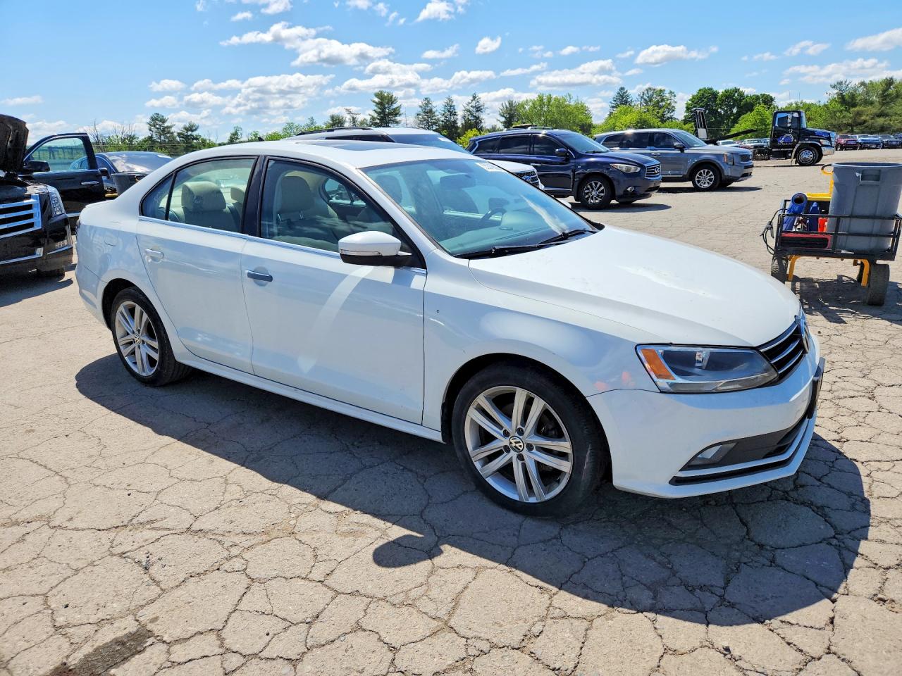 2015 Volkswagen Jetta Tdi Белый vin: 3VWLA7AJ4FM318720