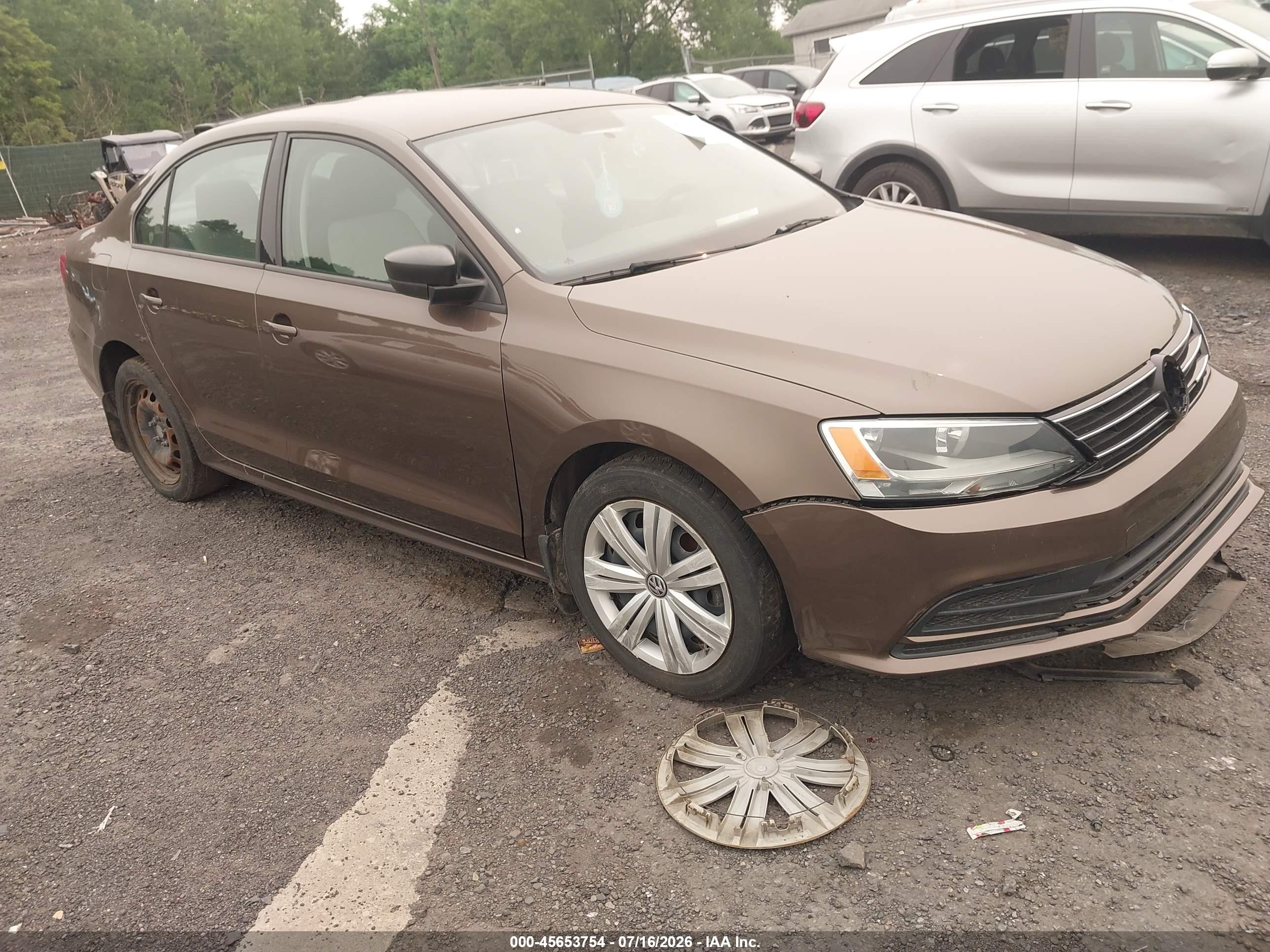 2015 Volkswagen Jetta 2.0l Tdi S Brown vin: 3VWLA7AJ4FM325151