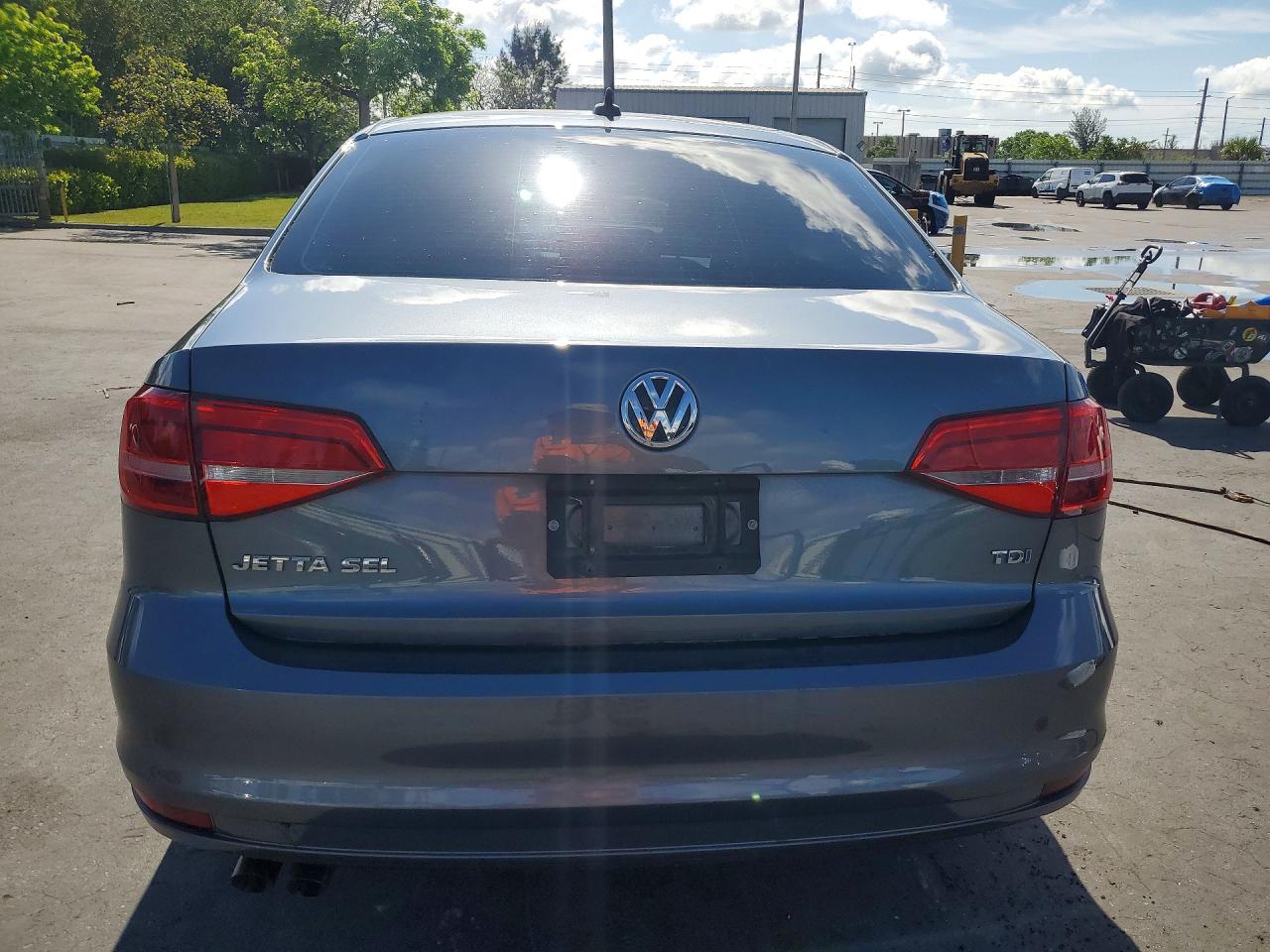 2015 Volkswagen Jetta Tdi Gray vin: 3VWLA7AJ4FM406473