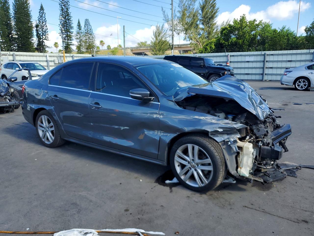 2015 Volkswagen Jetta Tdi Gray vin: 3VWLA7AJ4FM406473
