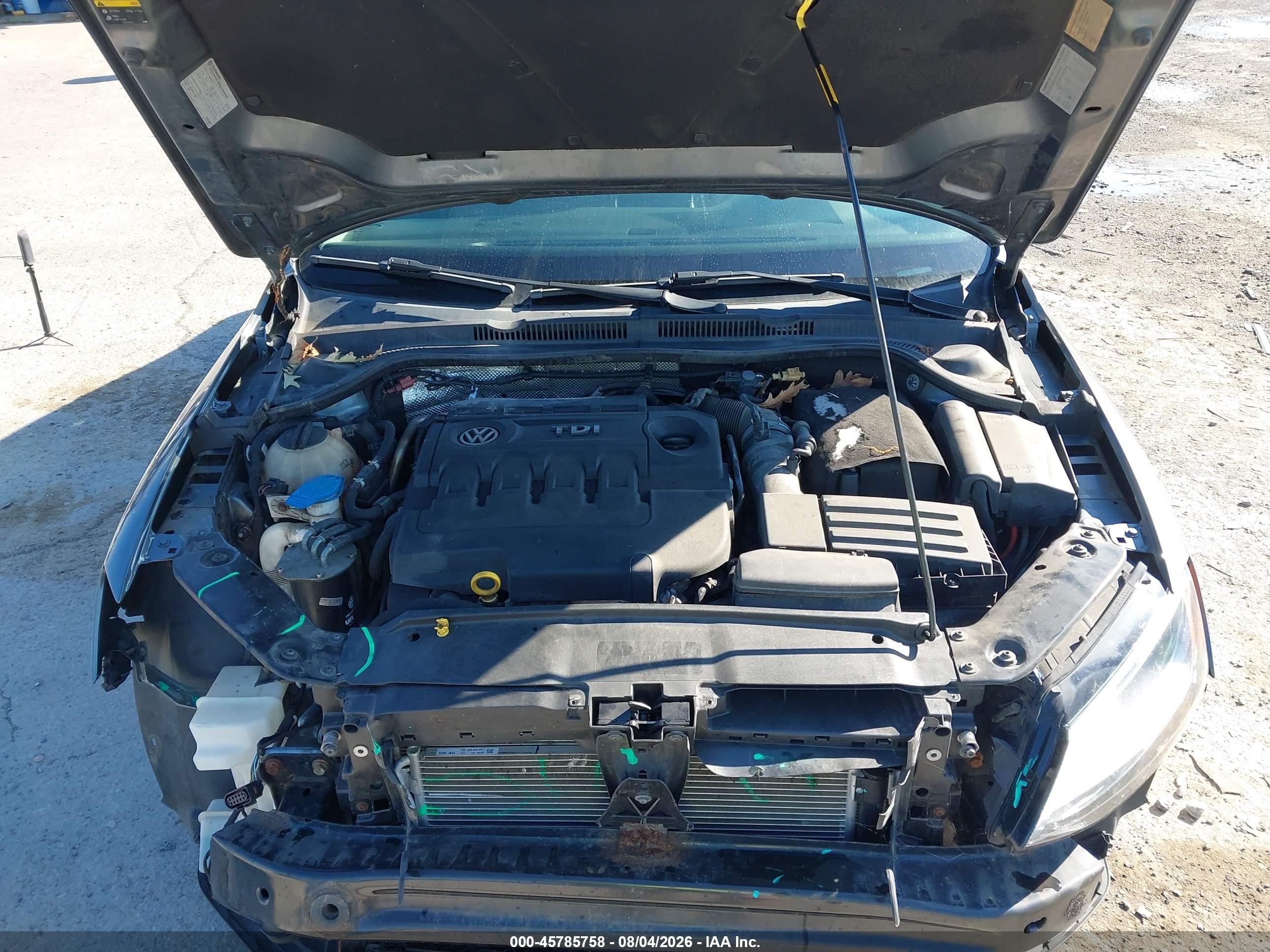 2015 Volkswagen Jetta 2.0l Tdi Se Серый vin: 3VWLA7AJ5FM292449
