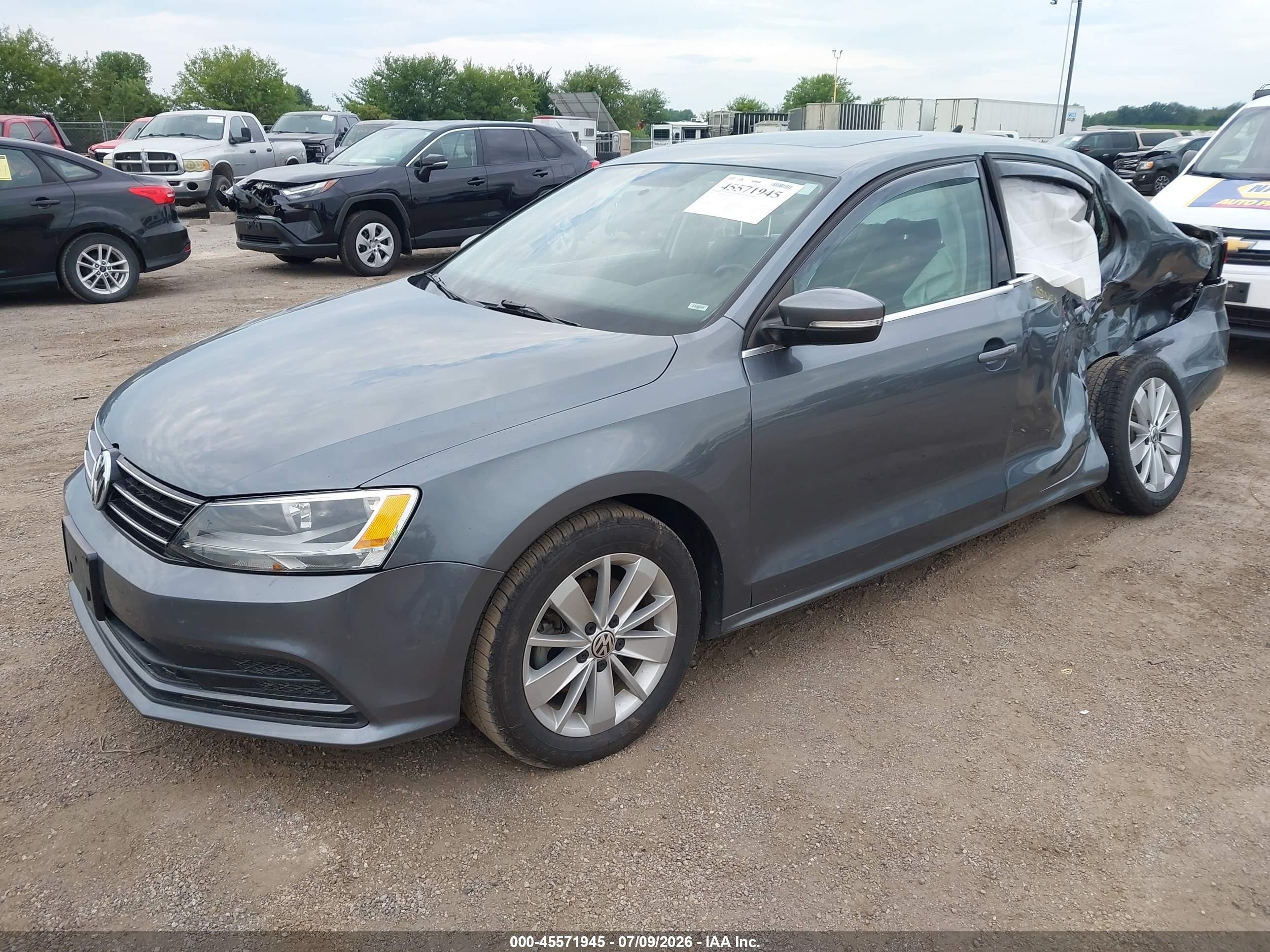 2015 Volkswagen Jetta 2.0l Tdi Se Gray vin: 3VWLA7AJ5FM320573